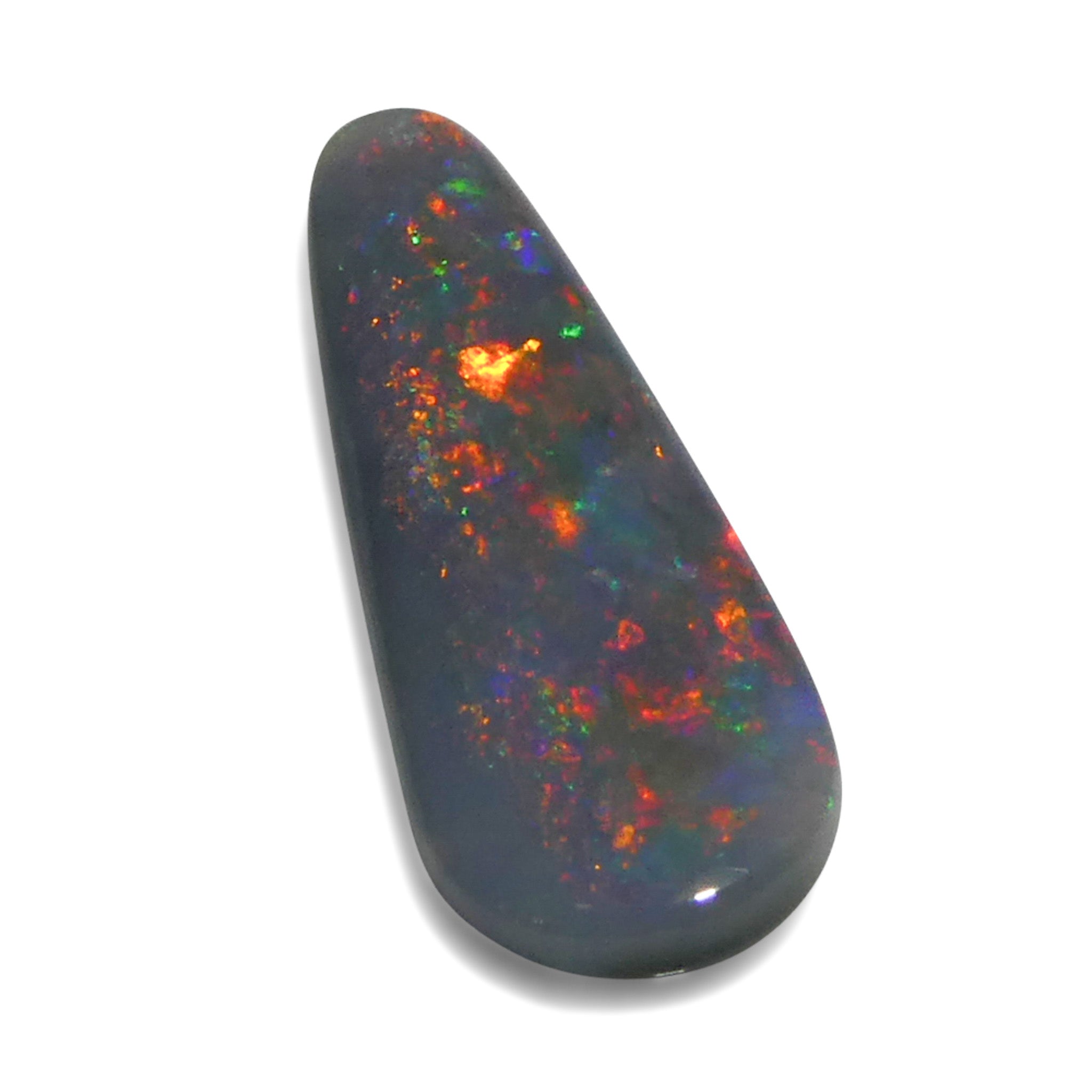 0.84ct Gray Australian Opal Cabochon with Play of Color by SkyJems, unique freeform gemstone