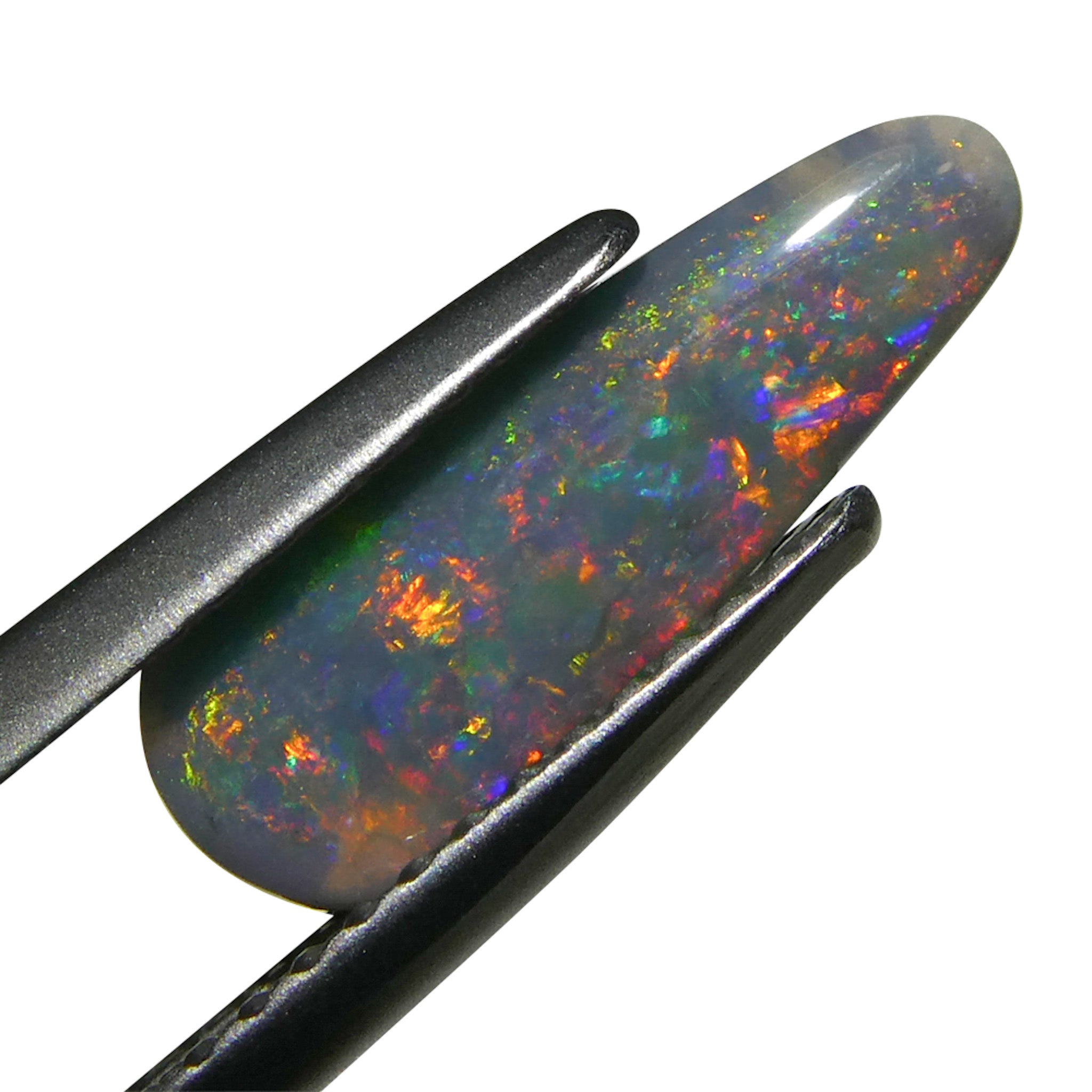 0.84ct Freeform Gray Australian Opal Cabochon with Play of Color by SkyJems, Rare Gemstone Collector's Specimen