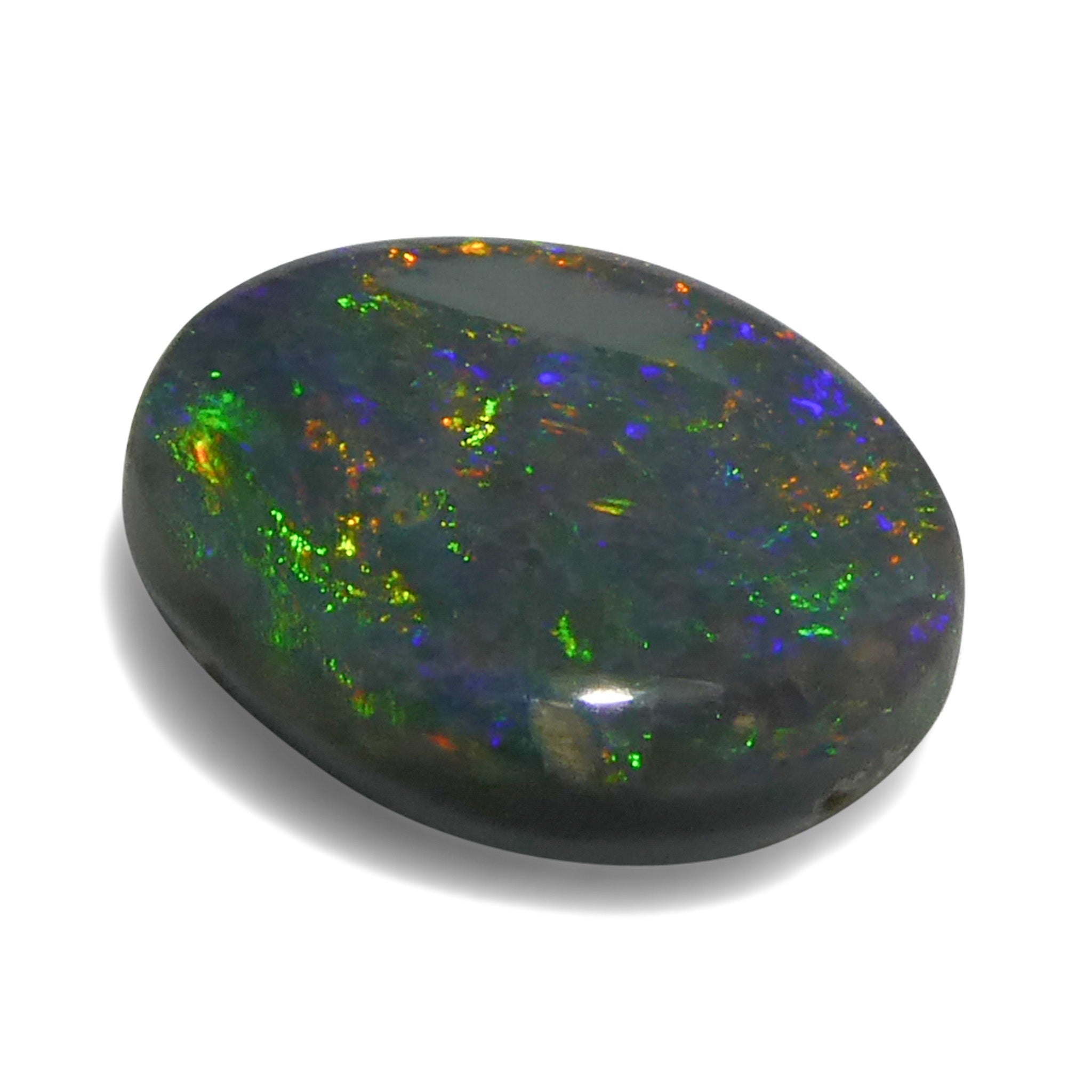 1.19ct Gray Australian Opal Cabochon with Play of Color by SkyJems - Rare Oval Gemstone from Down Under