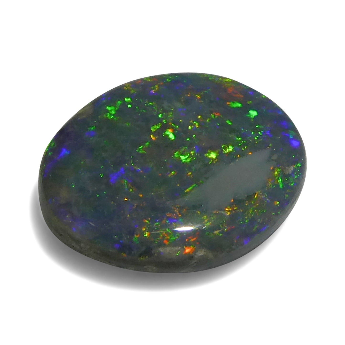 1.19ct Oval Cabochon Gray Opal from Australia - Skyjems Wholesale Gemstones