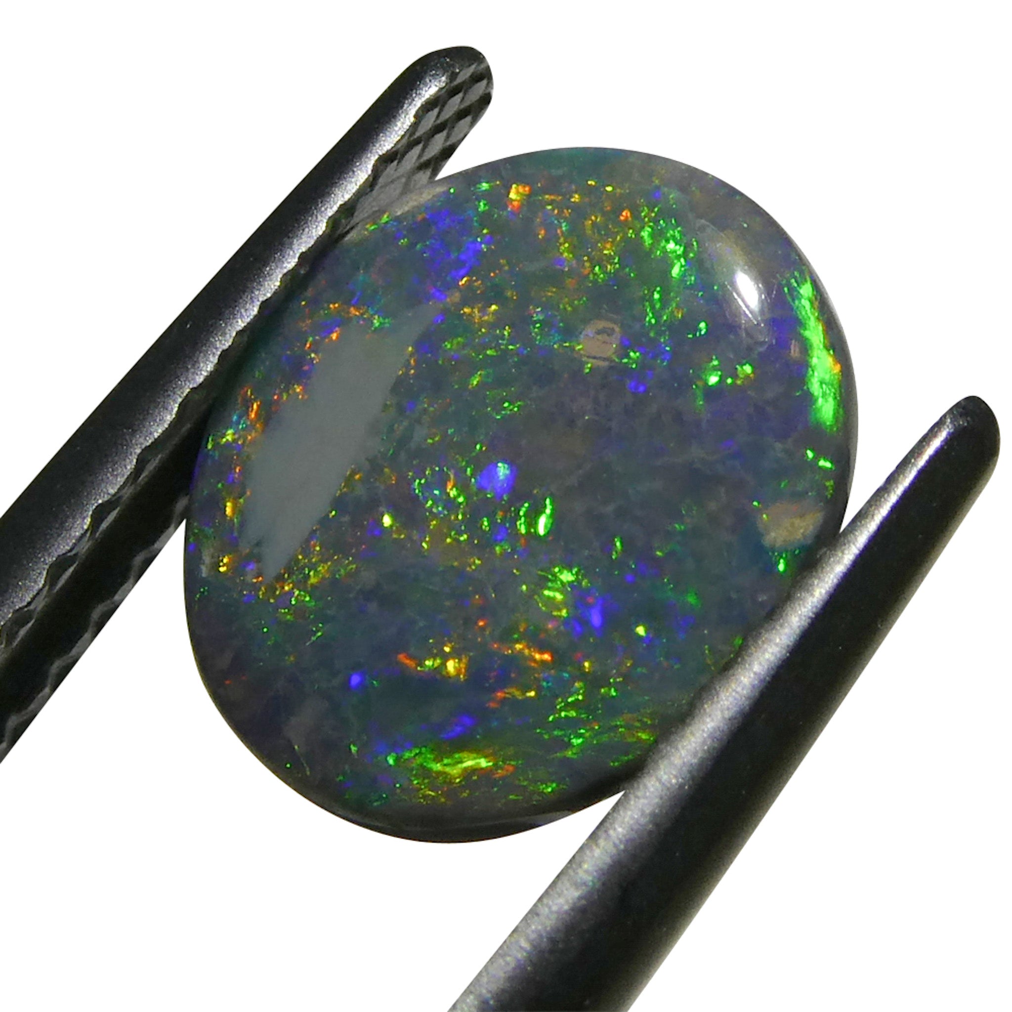 1.19ct Gray Australian Opal Cabochon with Play of Color by SkyJems - Rare Oval Gemstone from Down Under