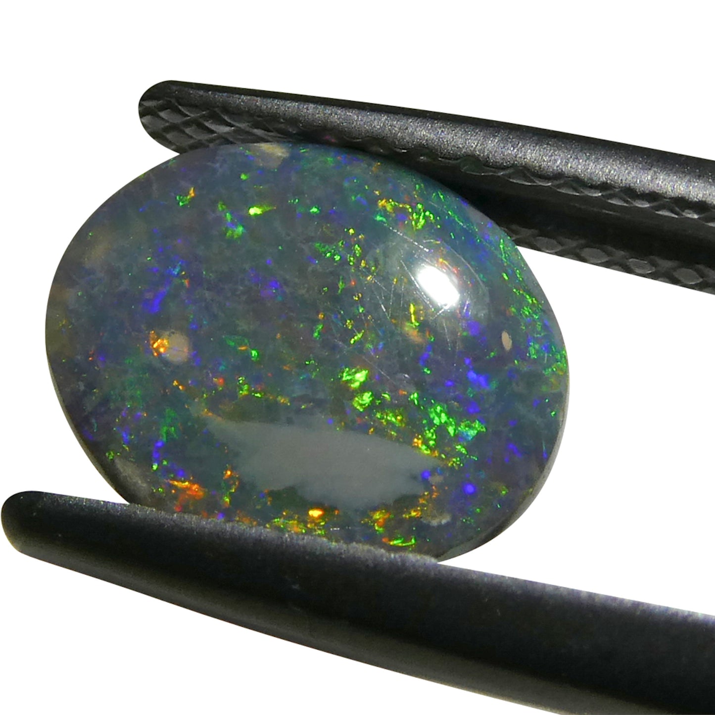 1.19ct Oval Cabochon Gray Opal from Australia - Skyjems Wholesale Gemstones