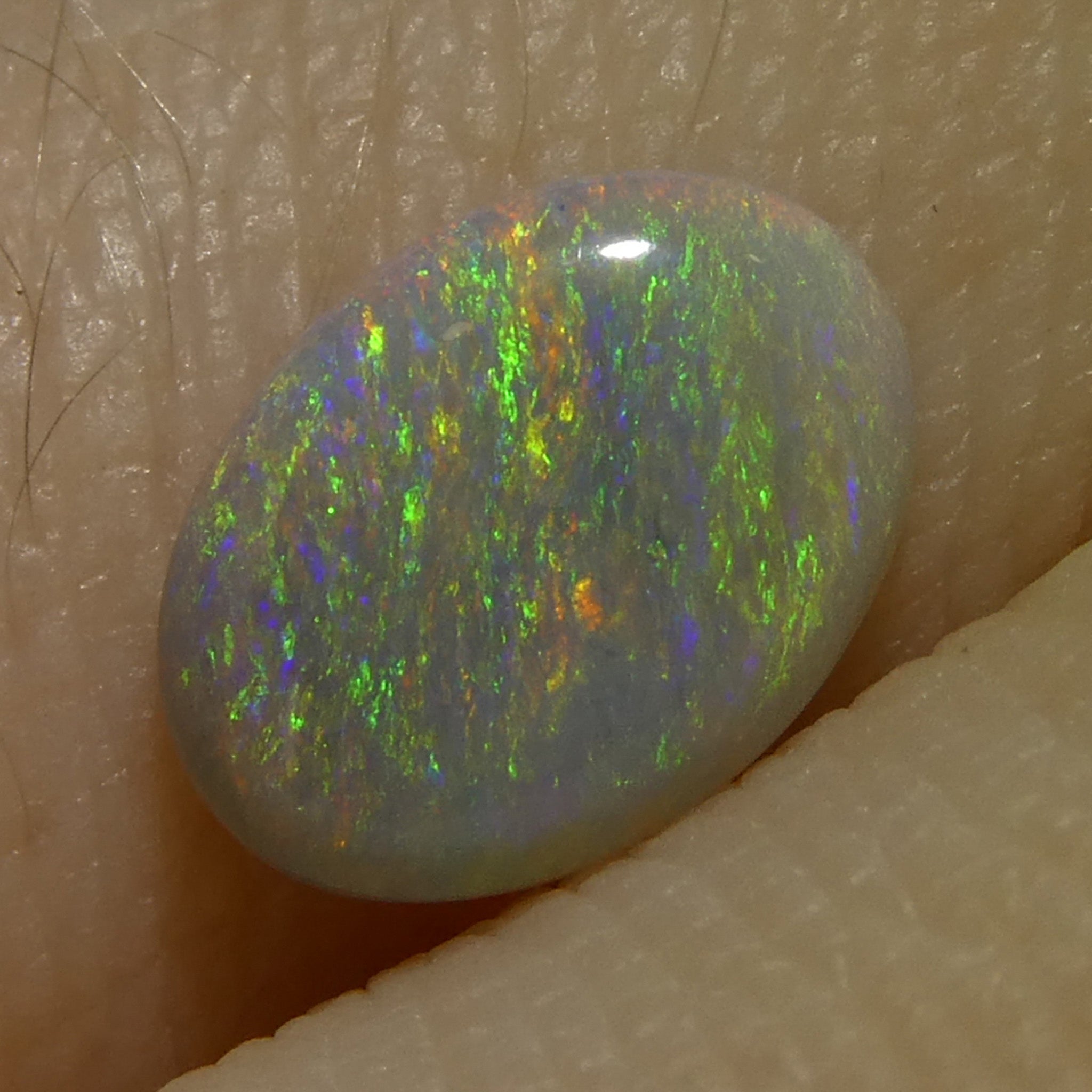0.66ct Gray Australian Opal Cabochon with Play of Color | Premium Gemstone by SkyJems Gem House