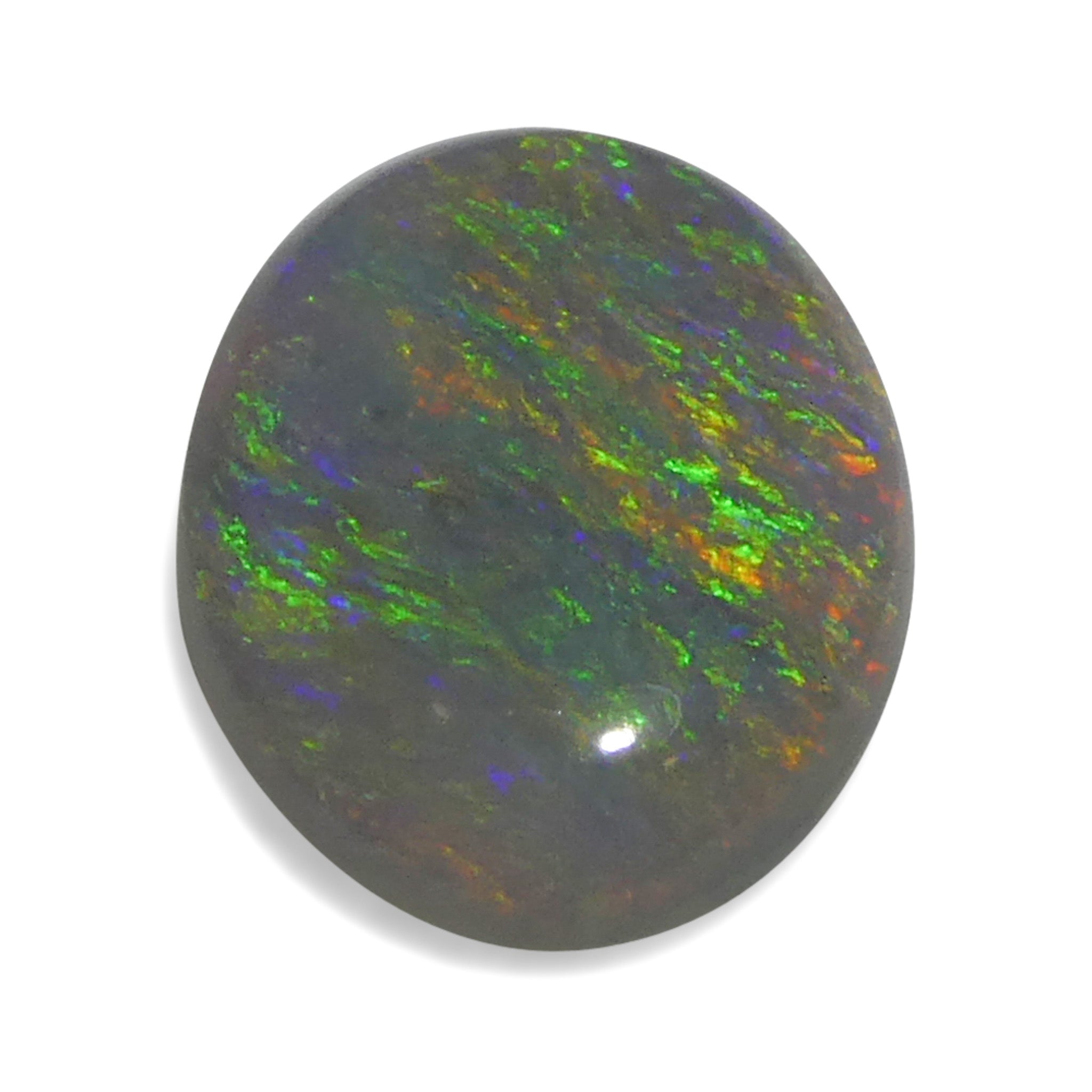 0.66ct Gray Australian Opal Cabochon with Play of Color | Premium Gemstone by SkyJems Rare Gem Collection