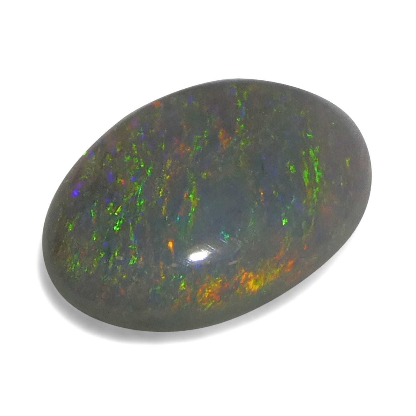 0.66ct Oval Cabochon Gray Opal from Australia - Skyjems Wholesale Gemstones