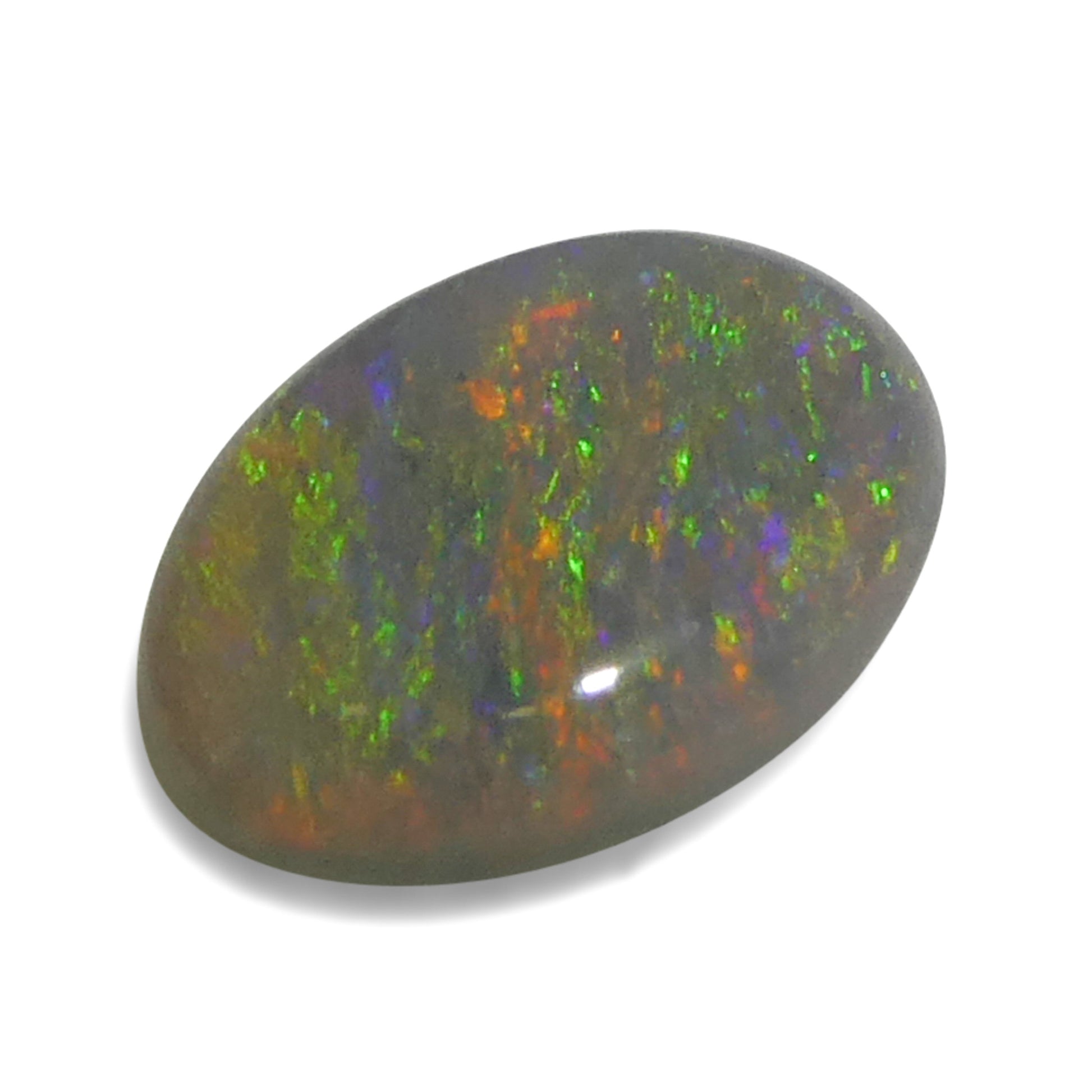 0.66ct Oval Cabochon Gray Opal from Australia - Skyjems Wholesale Gemstones