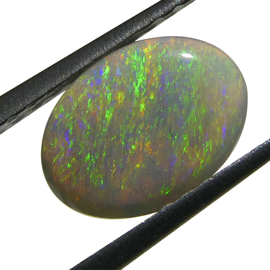 0.66ct Oval Cabochon Gray Opal from Australia - Skyjems Wholesale Gemstones