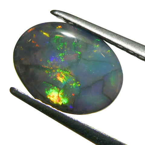 0.59ct Oval Cabochon Gray Opal from Australia