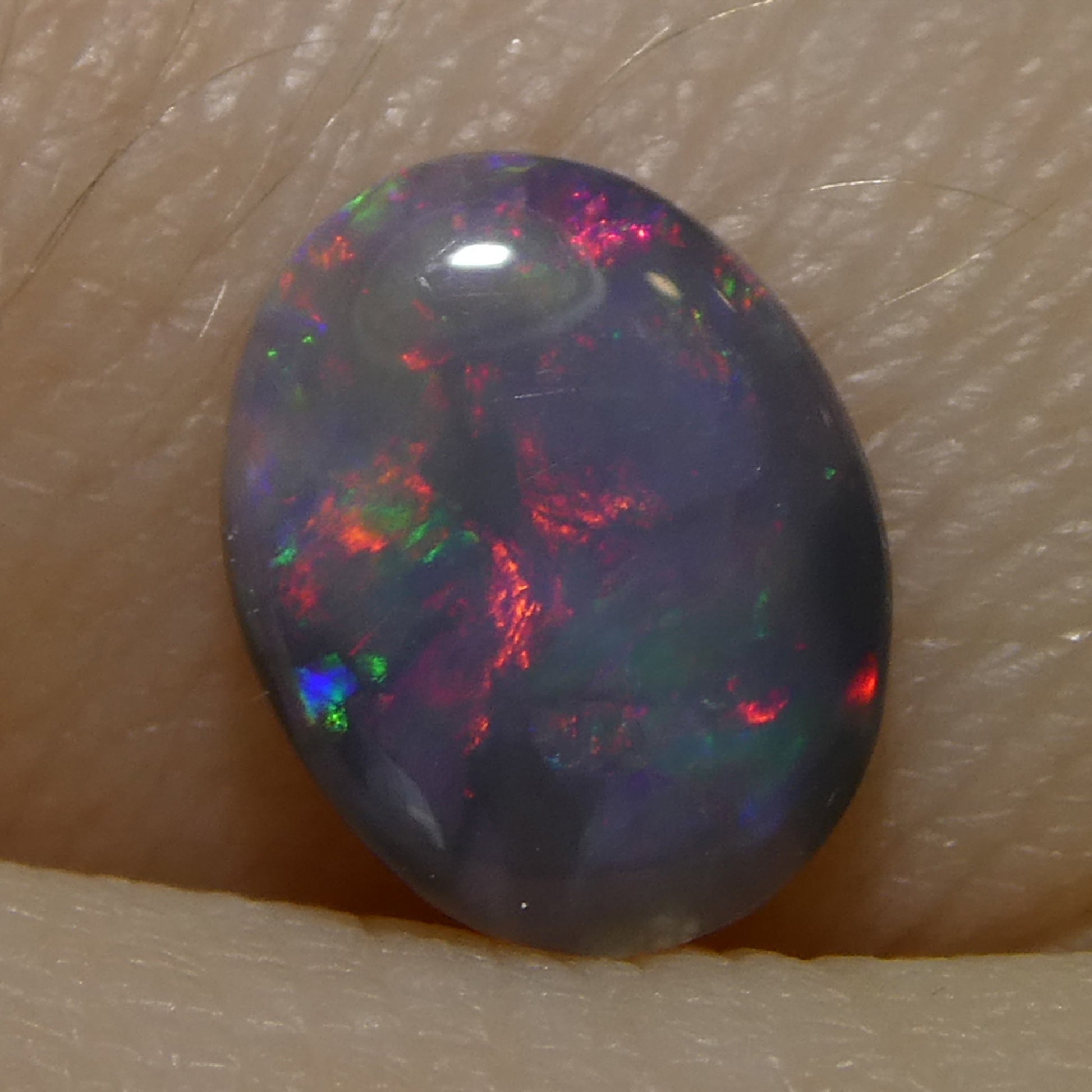 0.49ct Oval Cabochon Gray Opal from Australia - Skyjems Wholesale Gemstones