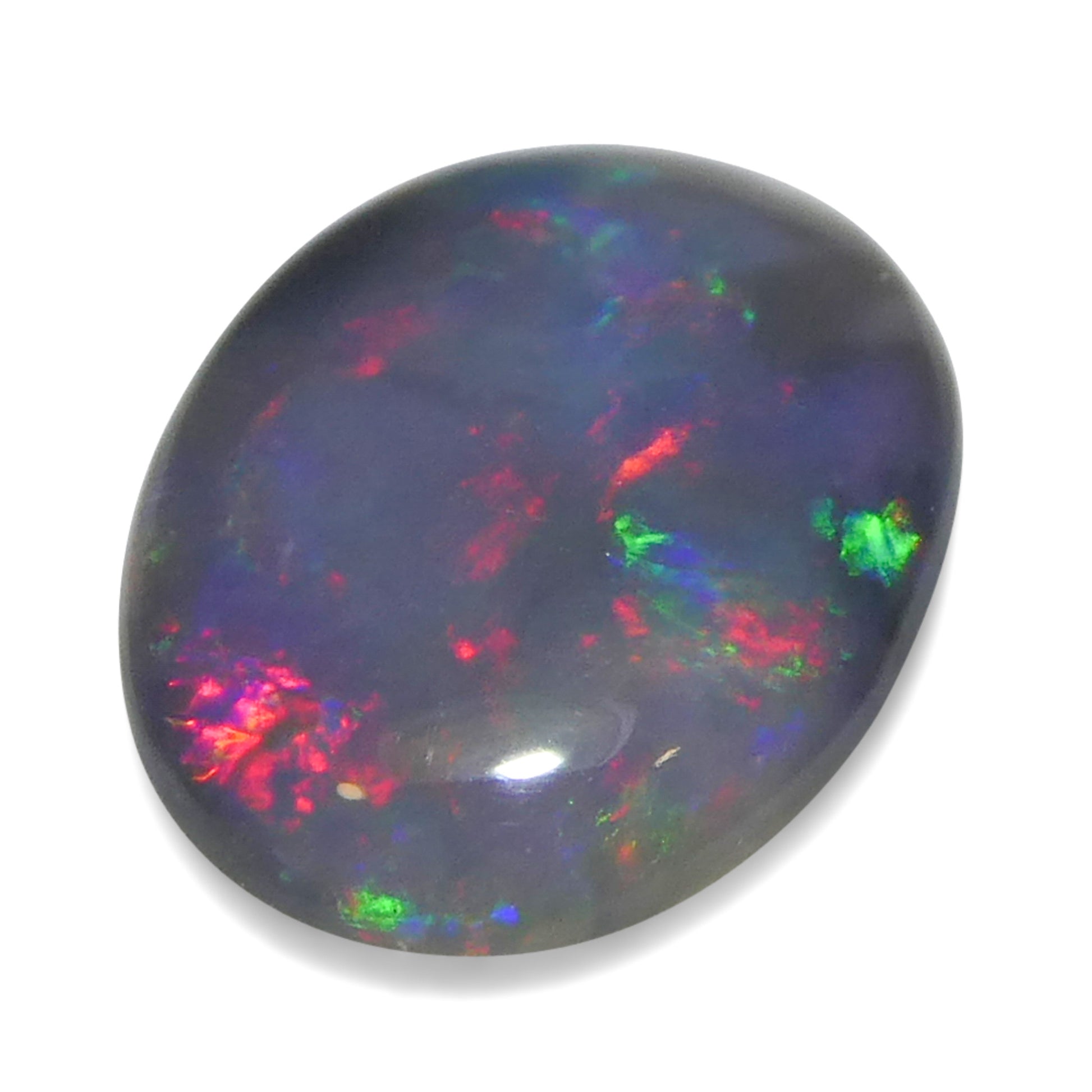 0.49ct Oval Cabochon Gray Opal from Australia - Skyjems Wholesale Gemstones