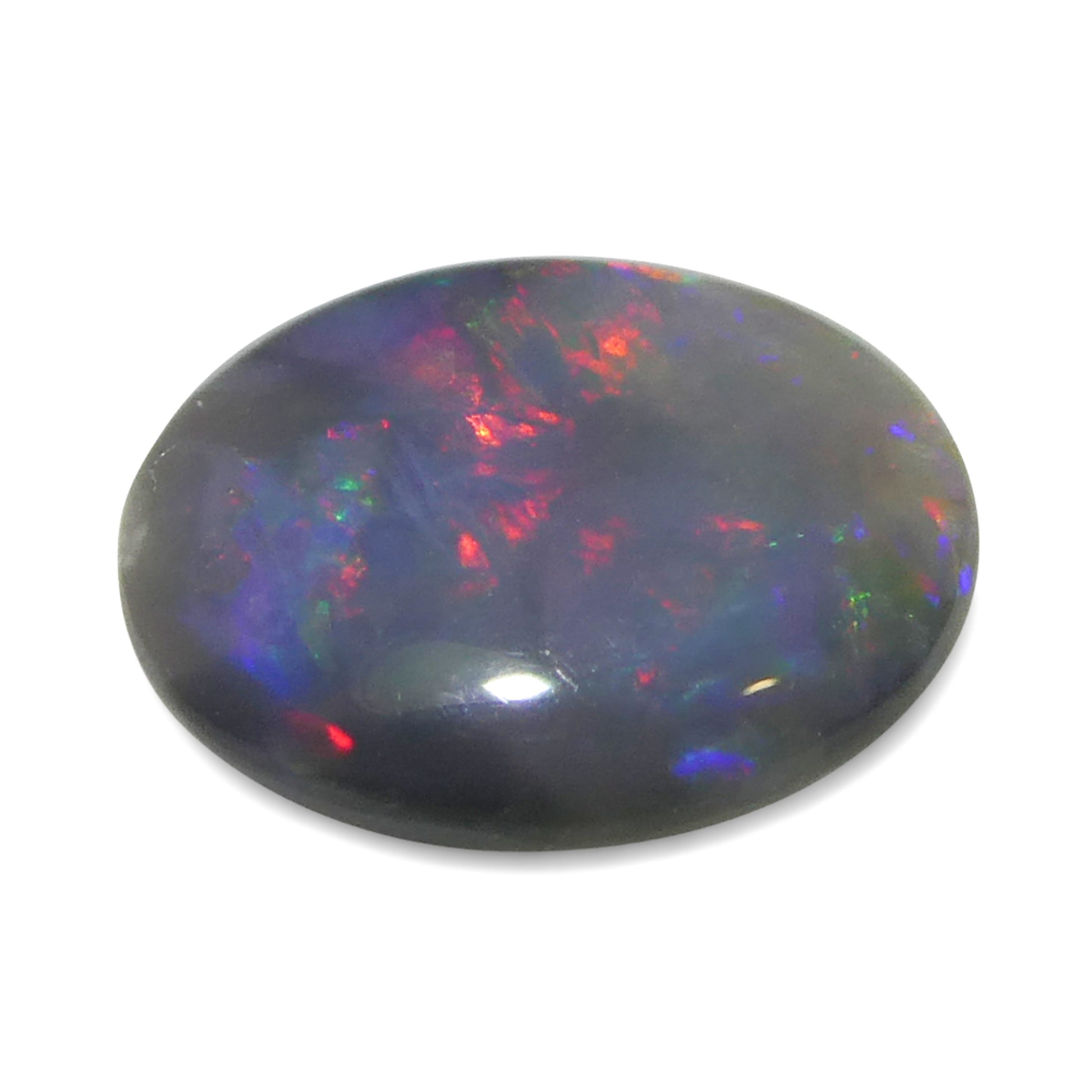 0.49ct Oval Cabochon Gray Opal from Australia - Skyjems Wholesale Gemstones