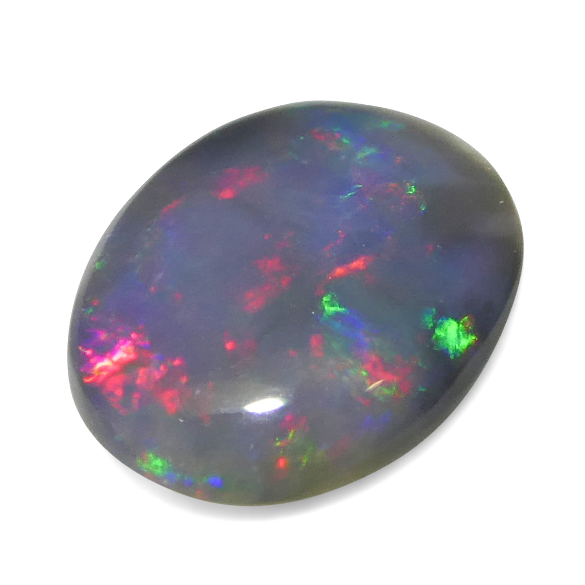 0.49ct Oval Cabochon Gray Opal from Australia - Skyjems Wholesale Gemstones