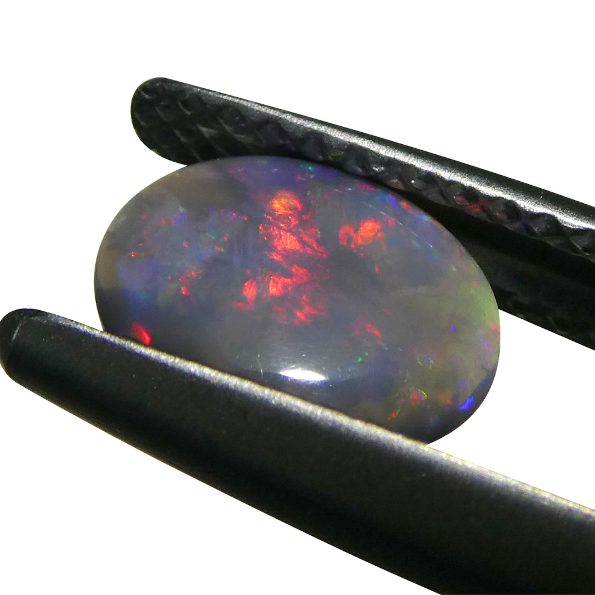 0.49ct Oval Cabochon Gray Opal from Australia - Skyjems Wholesale Gemstones