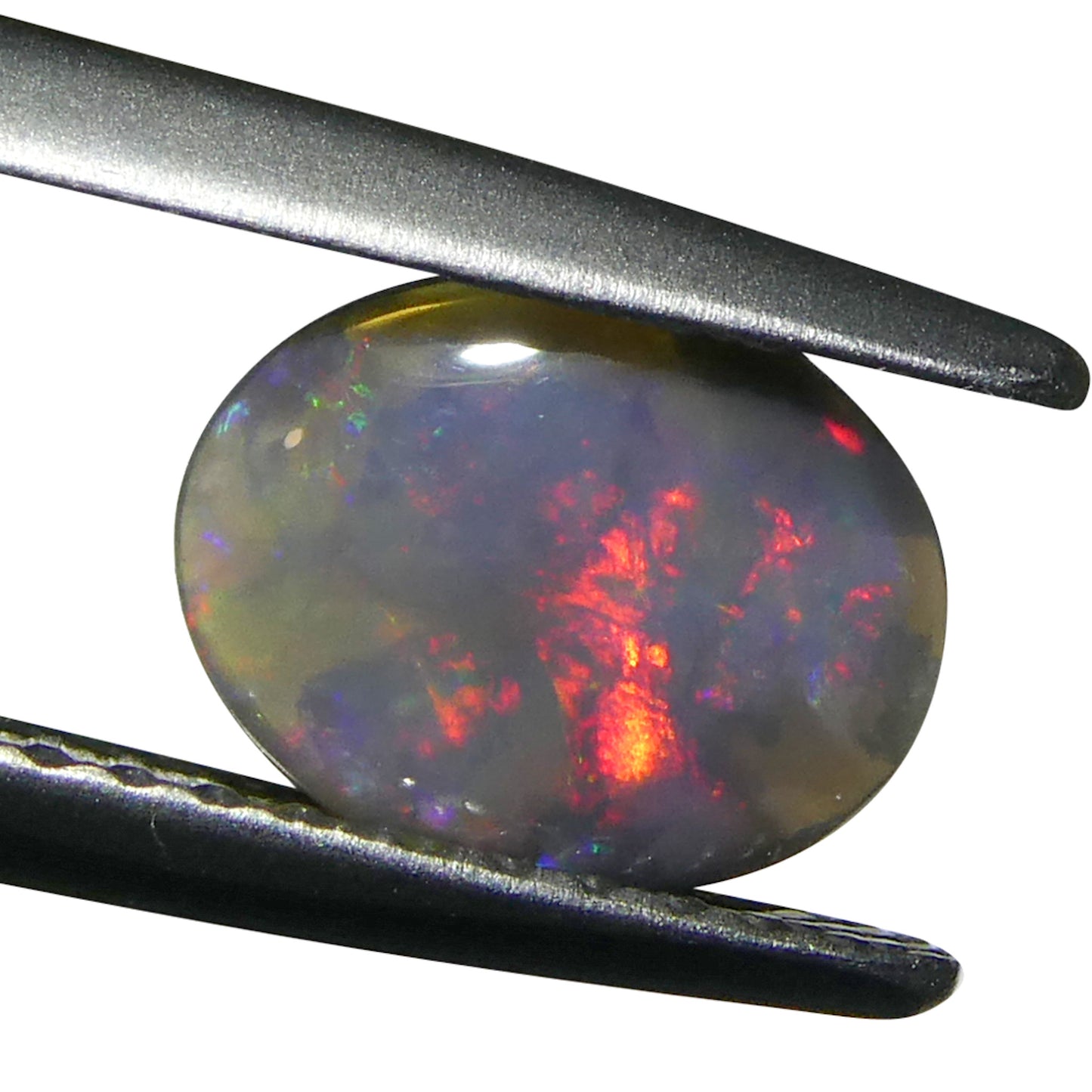 0.49ct Oval Cabochon Gray Opal from Australia - Skyjems Wholesale Gemstones