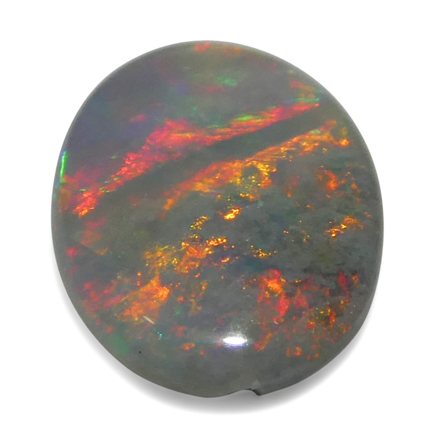 0.54ct Oval Cabochon Gray Opal from Australia - Skyjems Wholesale Gemstones