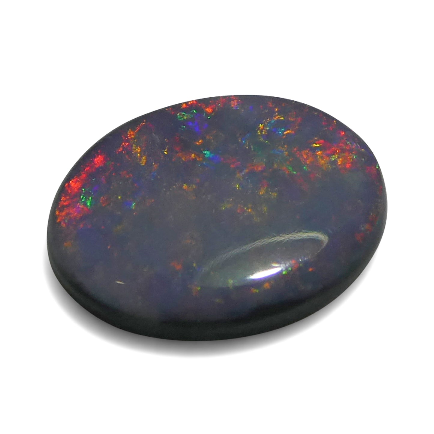 0.62ct Oval Cabochon Gray Opal from Australia - Skyjems Wholesale Gemstones