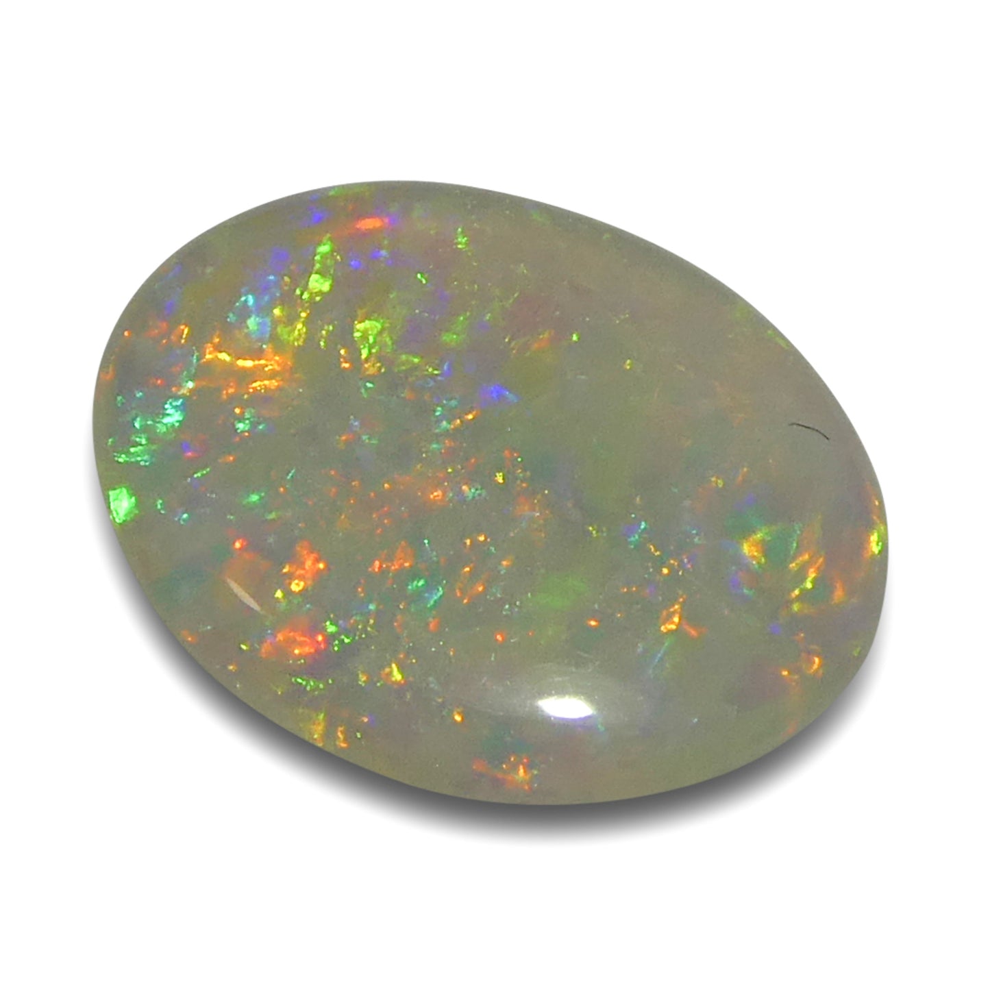 0.55ct Oval Cabochon White Opal from Australia - Skyjems Wholesale Gemstones