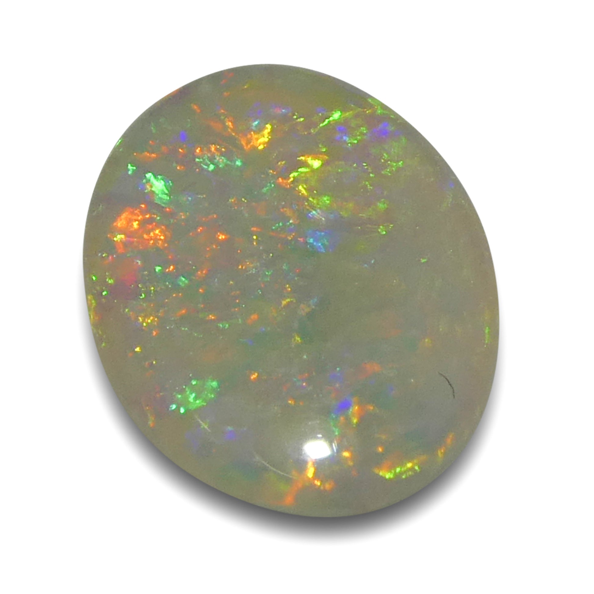 0.55ct Oval Cabochon White Opal from Australia - Skyjems Wholesale Gemstones