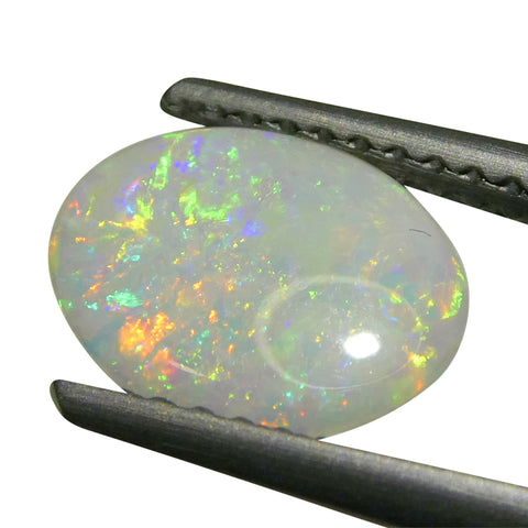 0.55ct Oval Cabochon White Opal from Australia