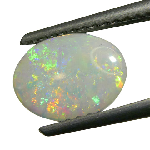 0.55ct Oval Cabochon White Opal from Australia
