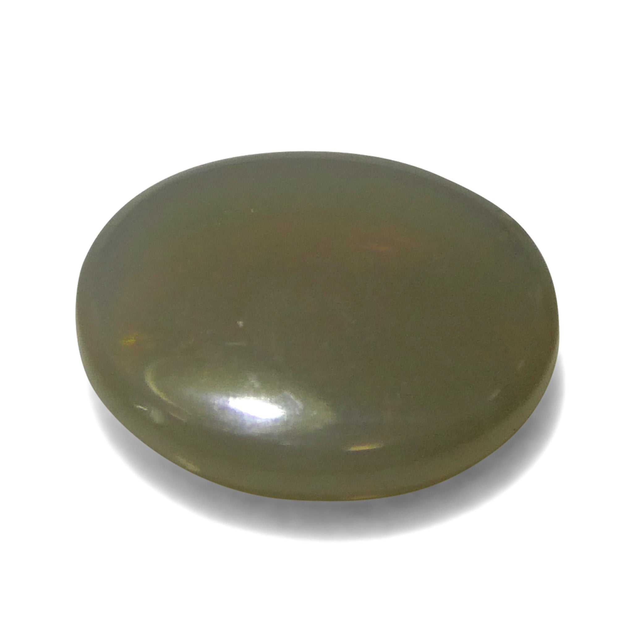 1.36ct Gray Oval Cabochon Opal from Australia, rare gemstone with play of color by SkyJems Canadian gem experts