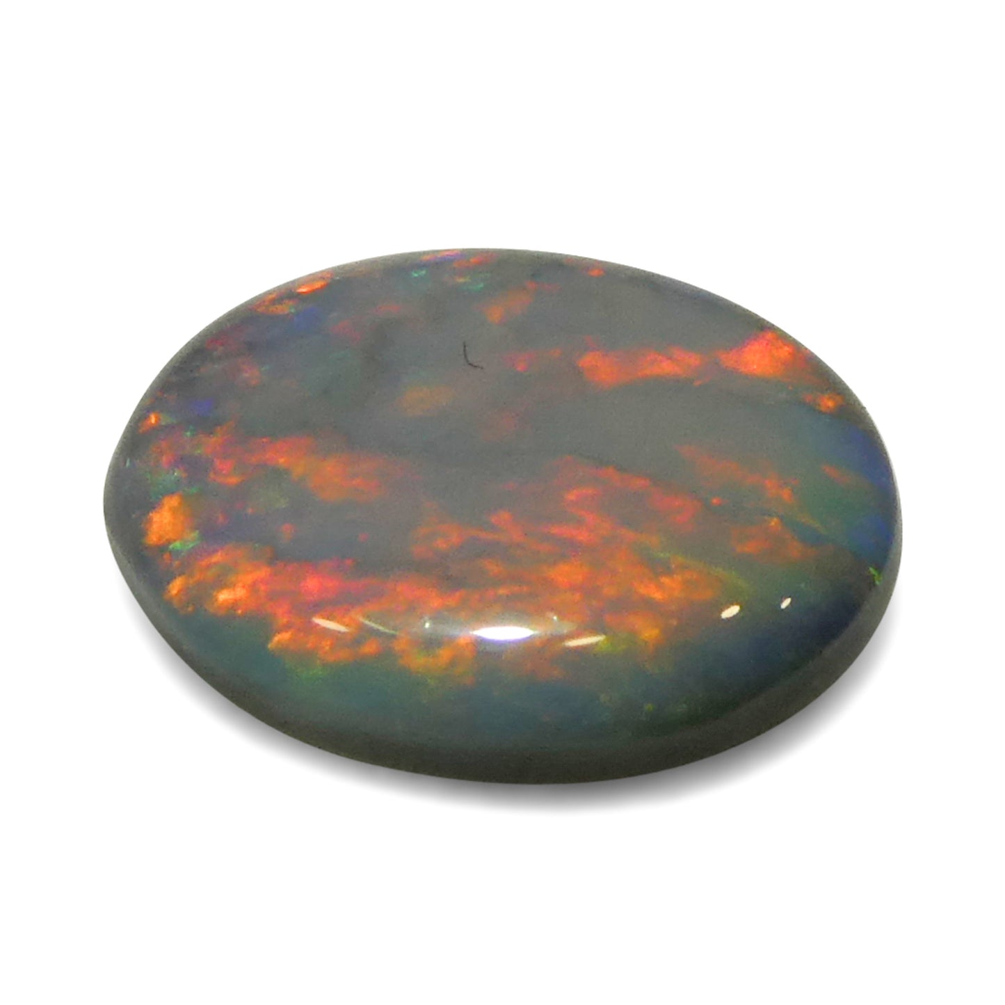 0.57ct Oval Cabochon Gray Opal from Australia - Skyjems Wholesale Gemstones