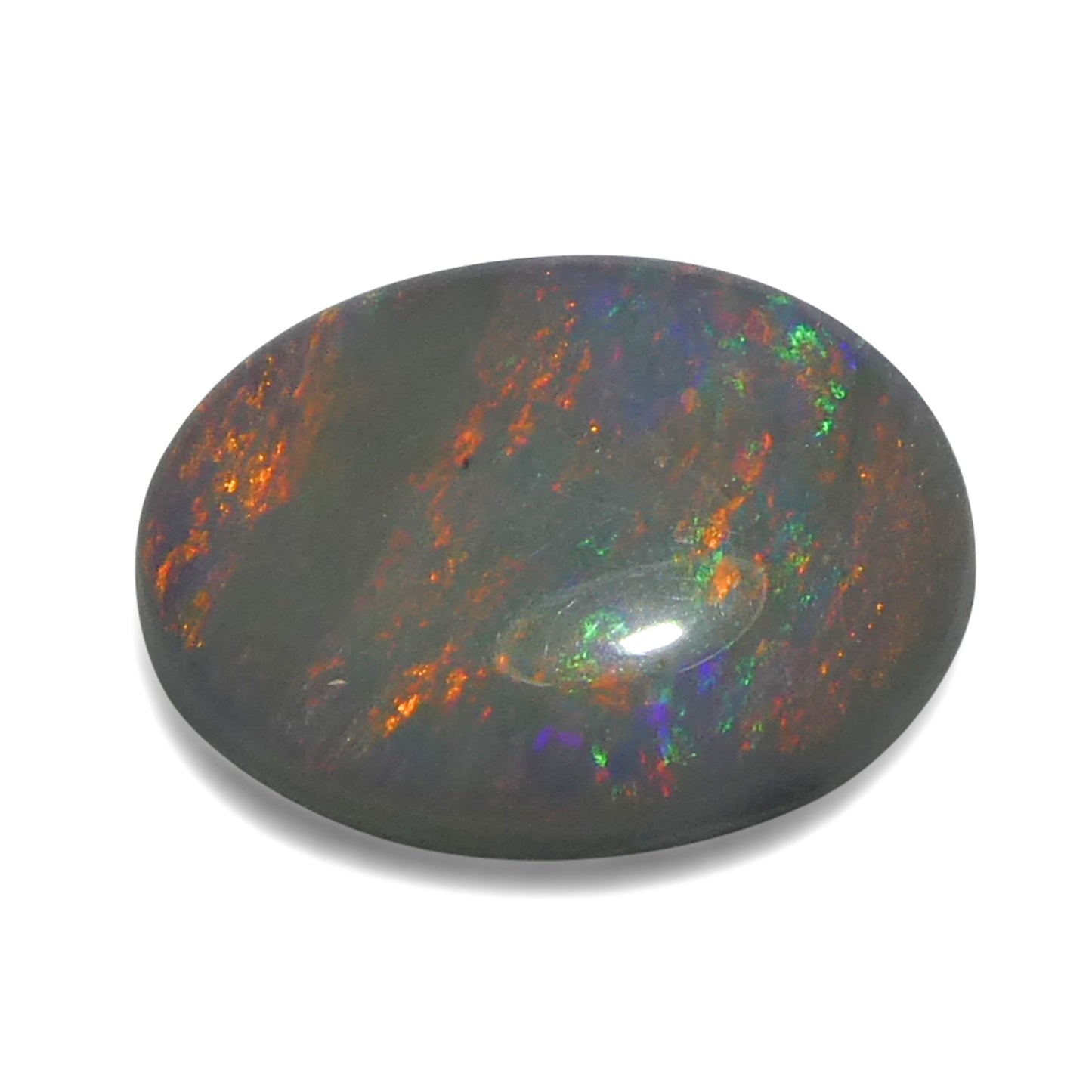 0.67ct Oval Cabochon Gray Opal from Australia