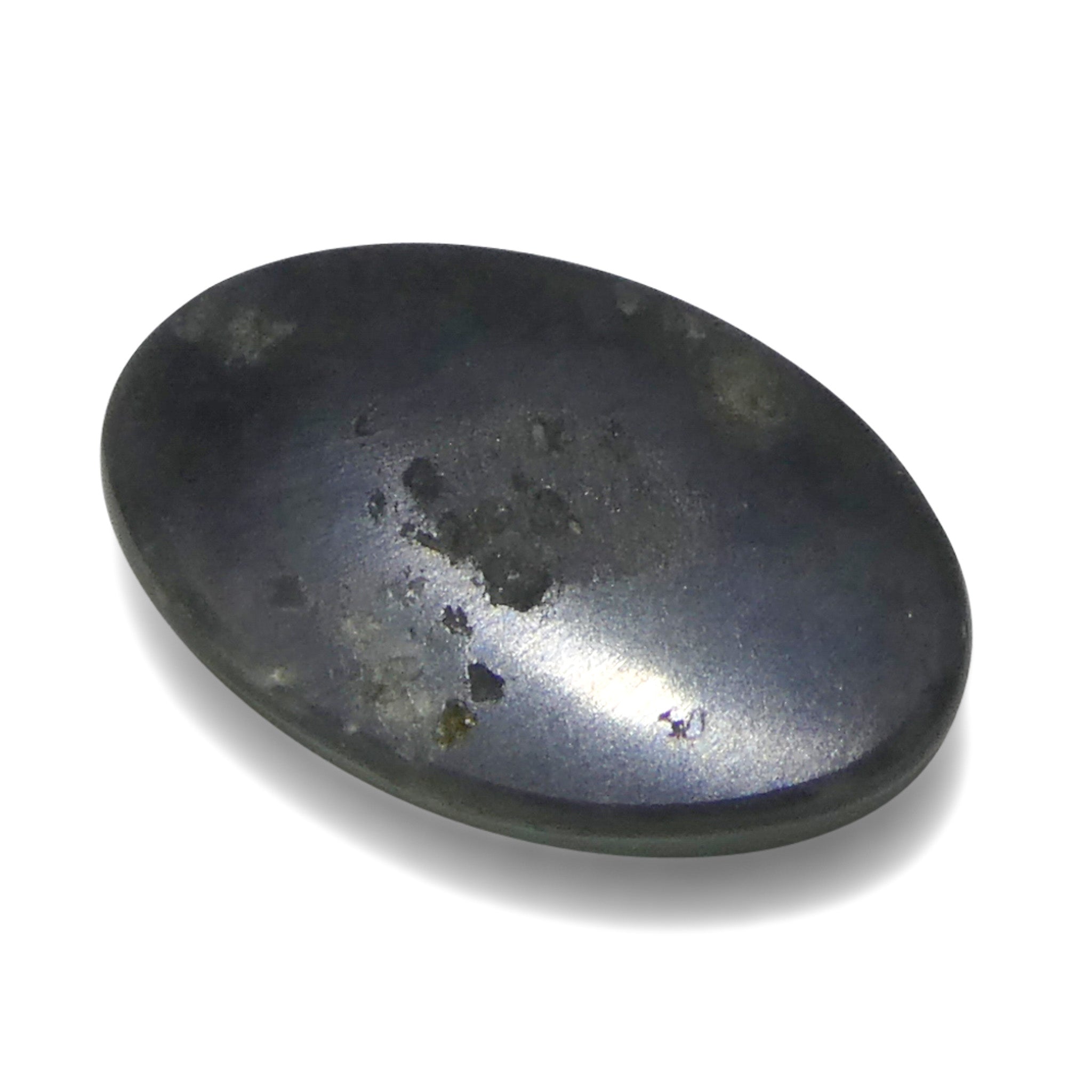0.71ct Gray Oval Cabochon Opal from Australia with Play of Color, premium gemstone by SkyJems Canadian gem experts