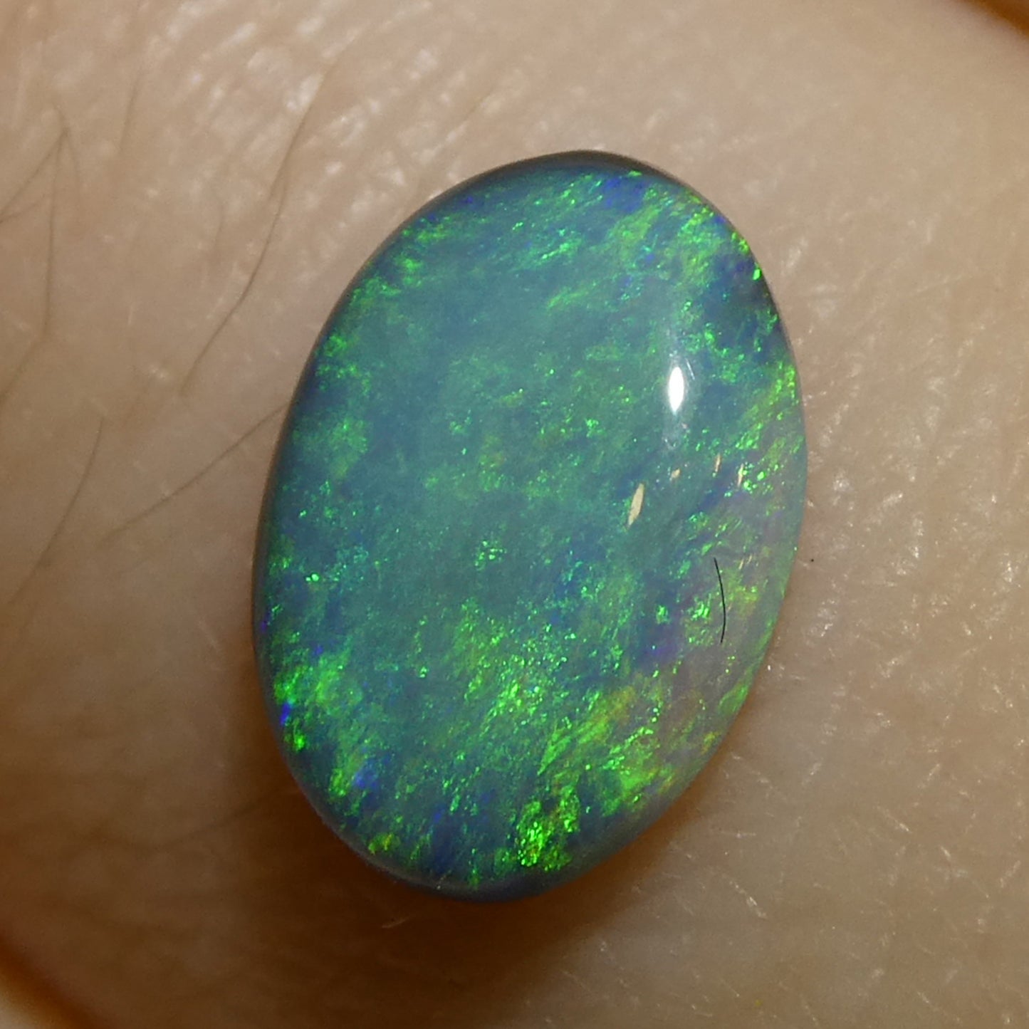 0.59ct Oval Cabochon Gray Opal from Australia