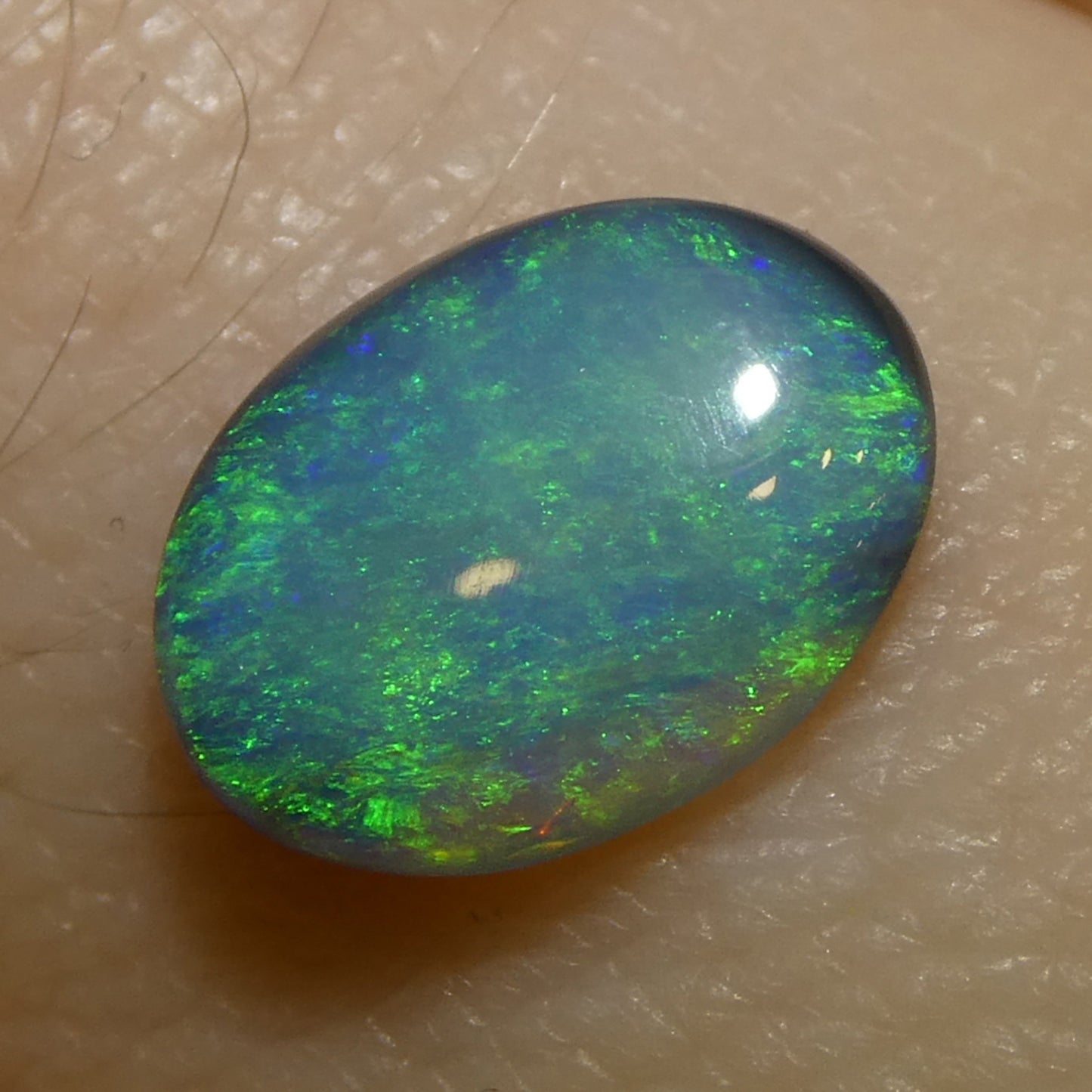 0.59ct Oval Cabochon Gray Opal from Australia