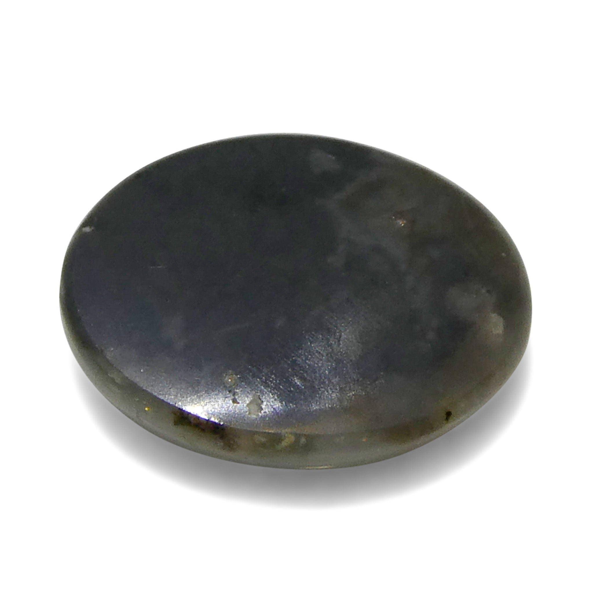 0.73ct Gray Oval Cabochon Opal from Australia with Play of Color, premium gemstone by SkyJems Canadian gem experts