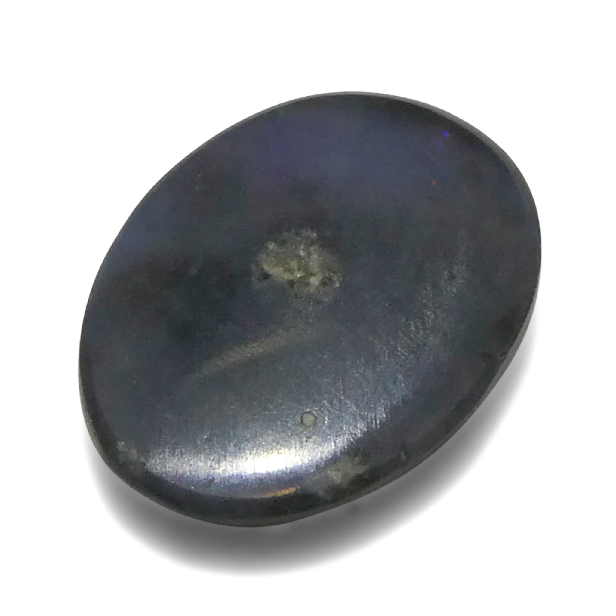 0.64ct Gray Oval Cabochon Opal from Australia with Play of Color, premium gemstone by SkyJems Canadian gem experts
