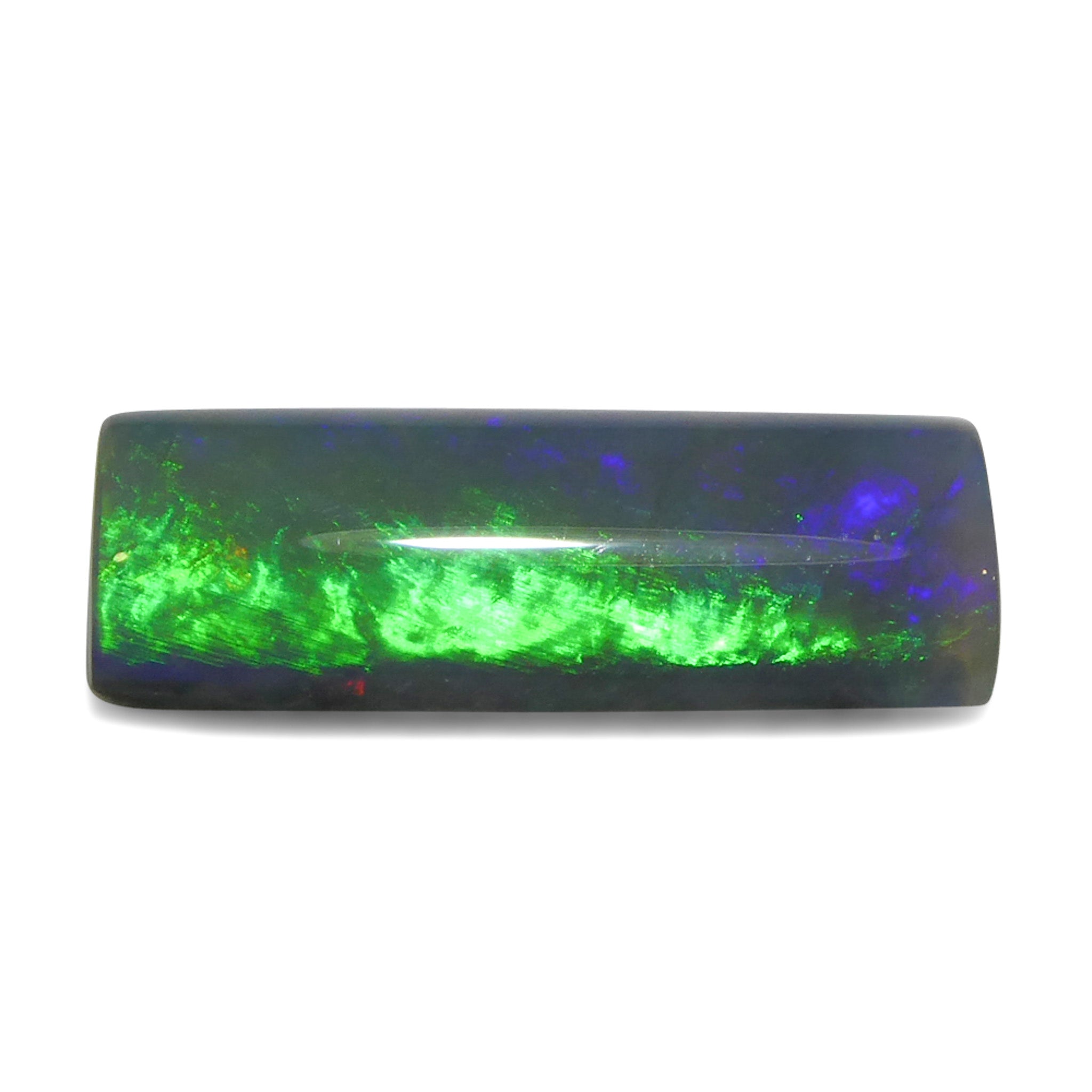 1.21ct Gray Australian Opal Cabochon with Play of Color by SkyJems, Rare Rectangular Gemstone