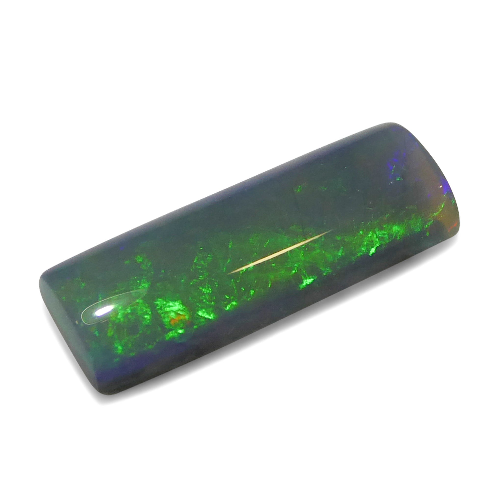 1.21ct Rectangular Cabochon Gray Opal from Australia - Skyjems Wholesale Gemstones