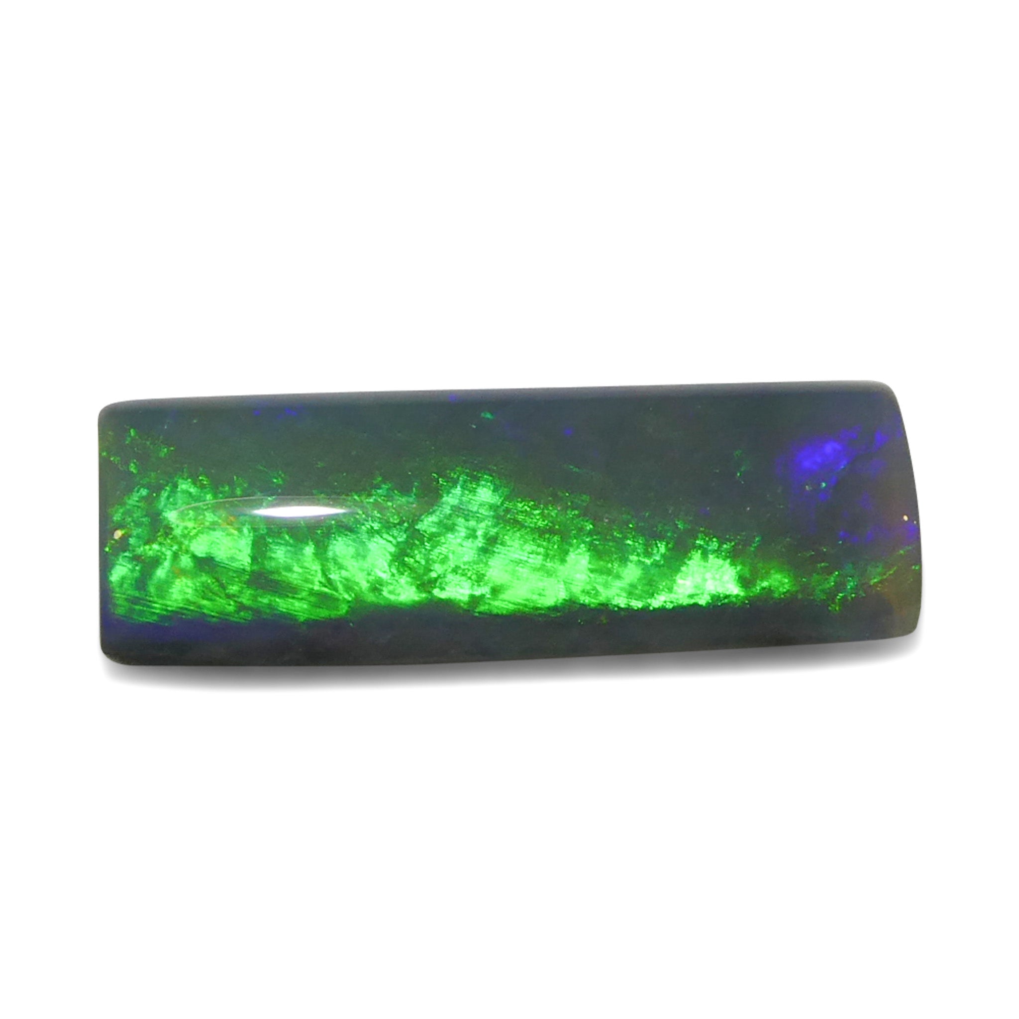 1.21ct Rectangular Cabochon Gray Opal from Australia - Skyjems Wholesale Gemstones