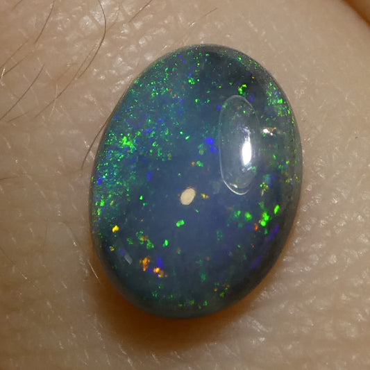 0.83ct Oval Cabochon Gray Opal from Australia