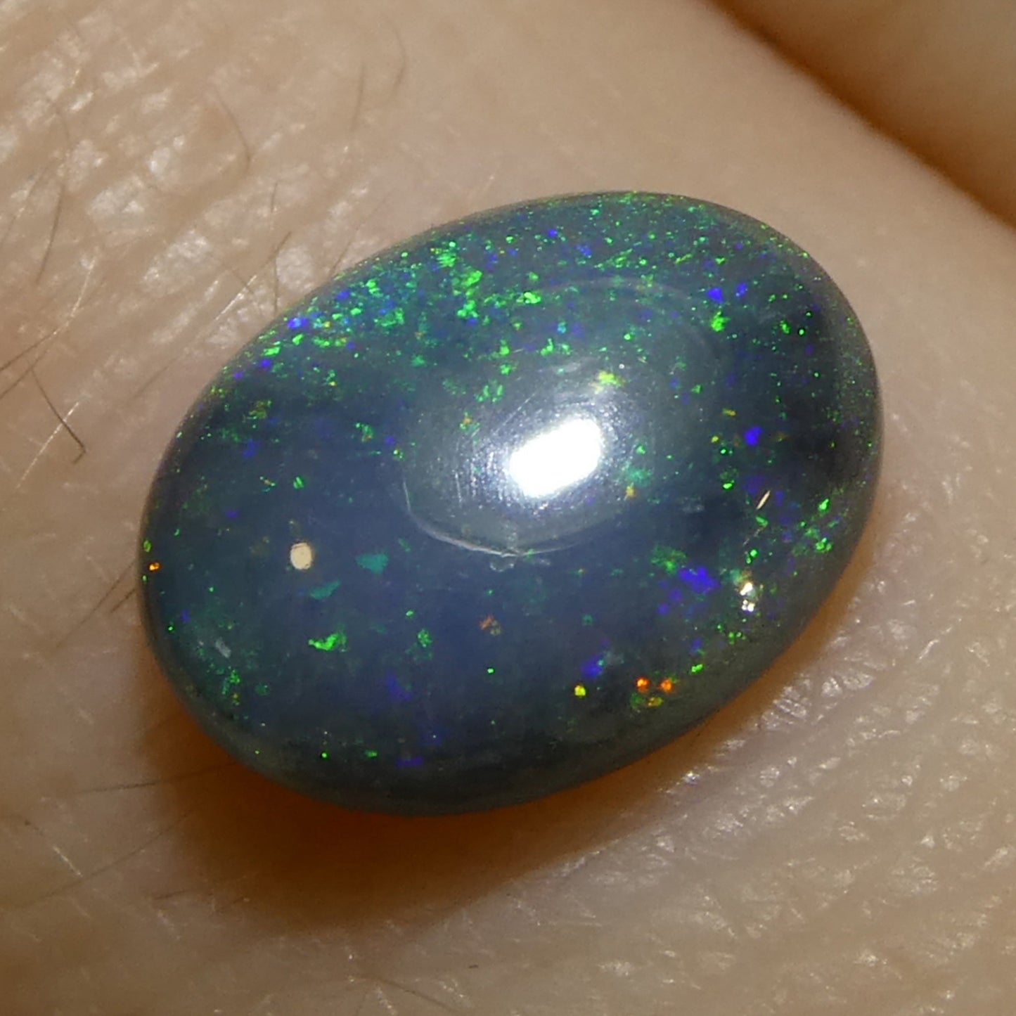 0.83ct Oval Cabochon Gray Opal from Australia