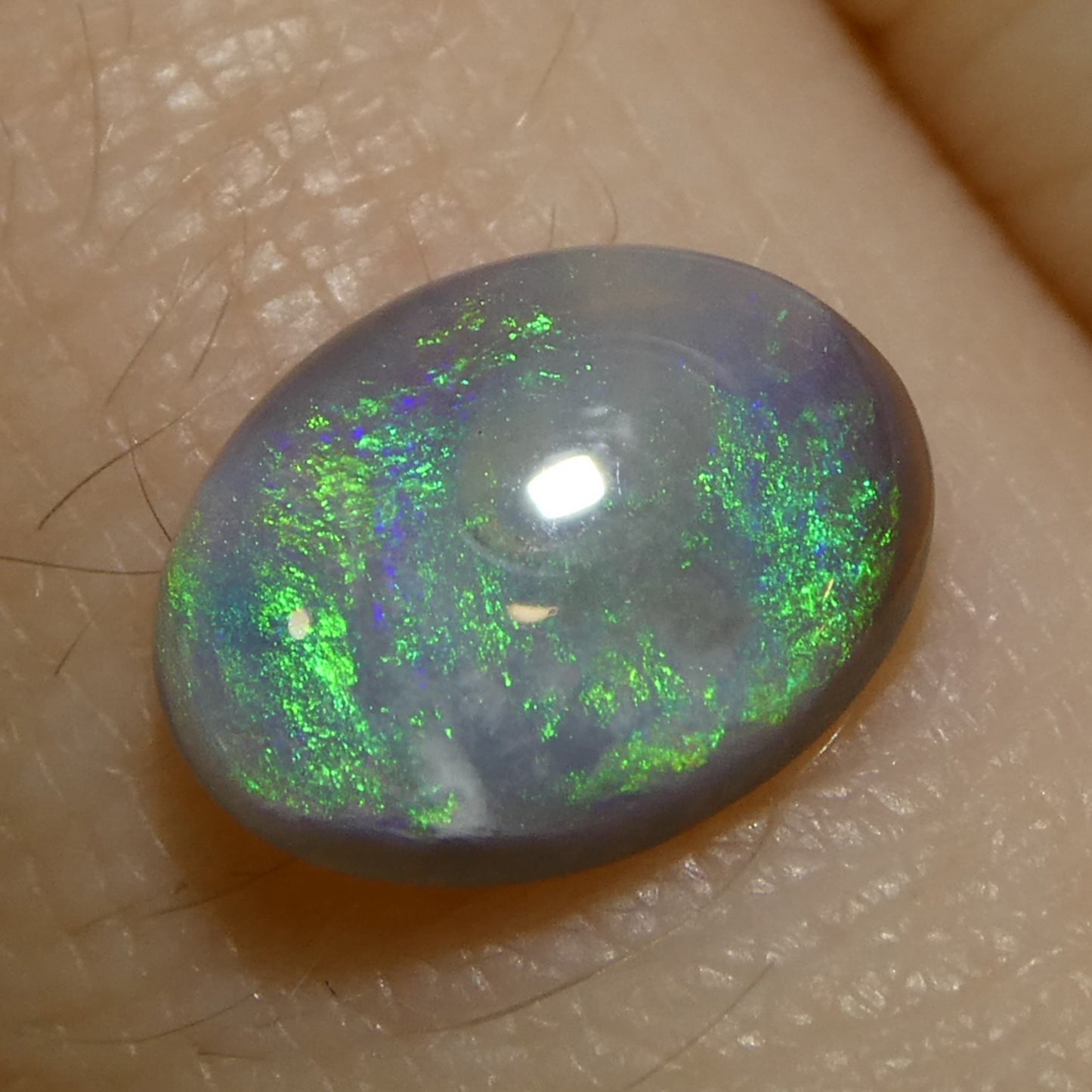 0.58ct Oval Cabochon Gray Opal from Australia