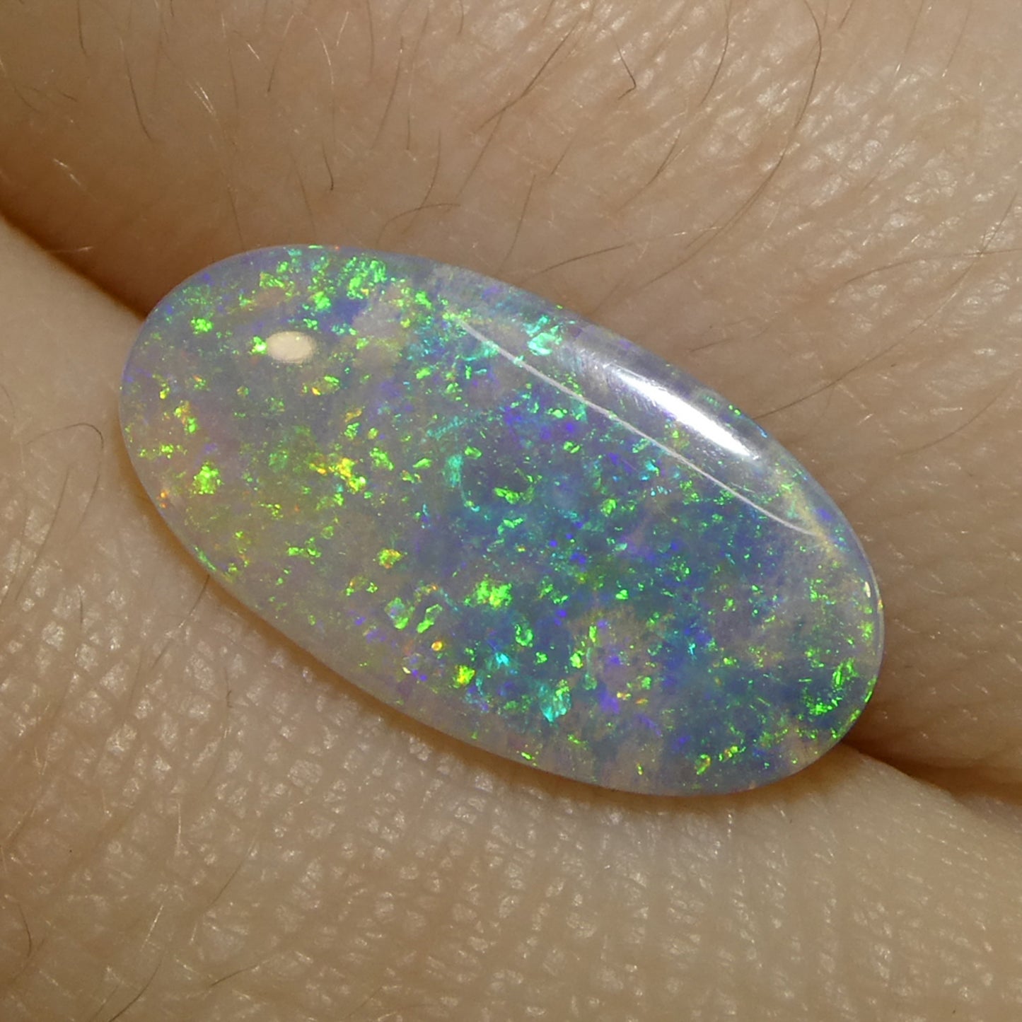 1.5ct Oval Cabochon White Opal from Australia