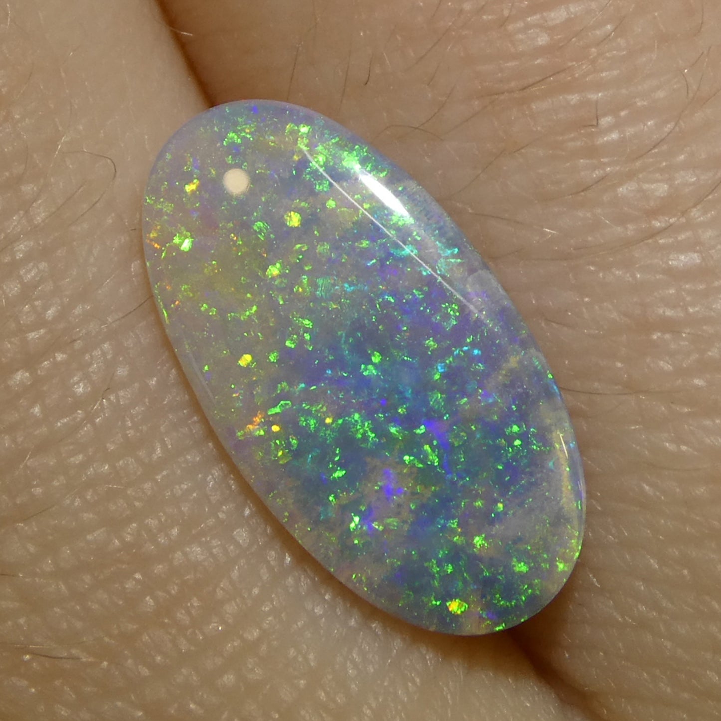 1.5ct Oval Cabochon White Opal from Australia