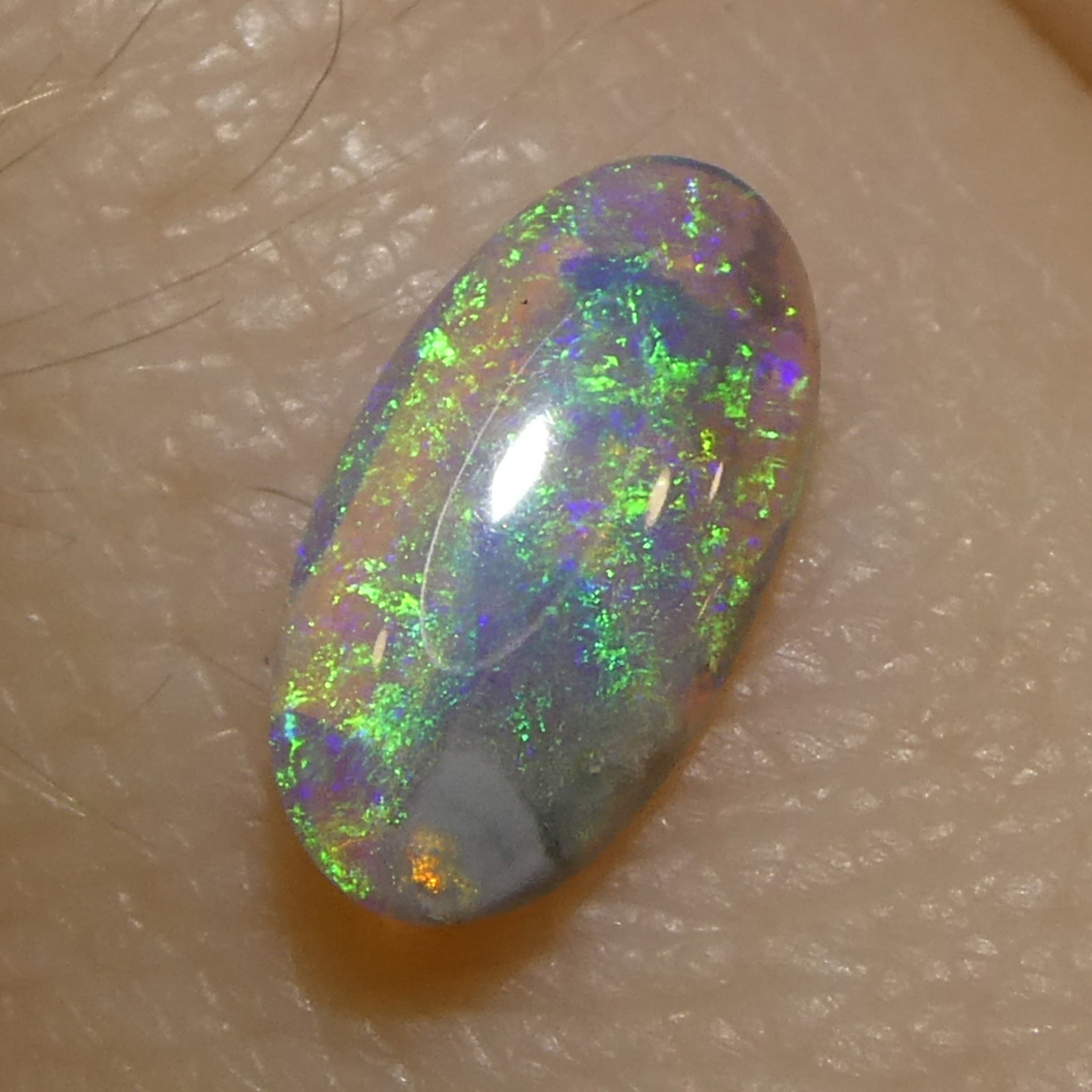 0.29ct Oval Cabochon White Opal from Australia - Skyjems Wholesale Gemstones