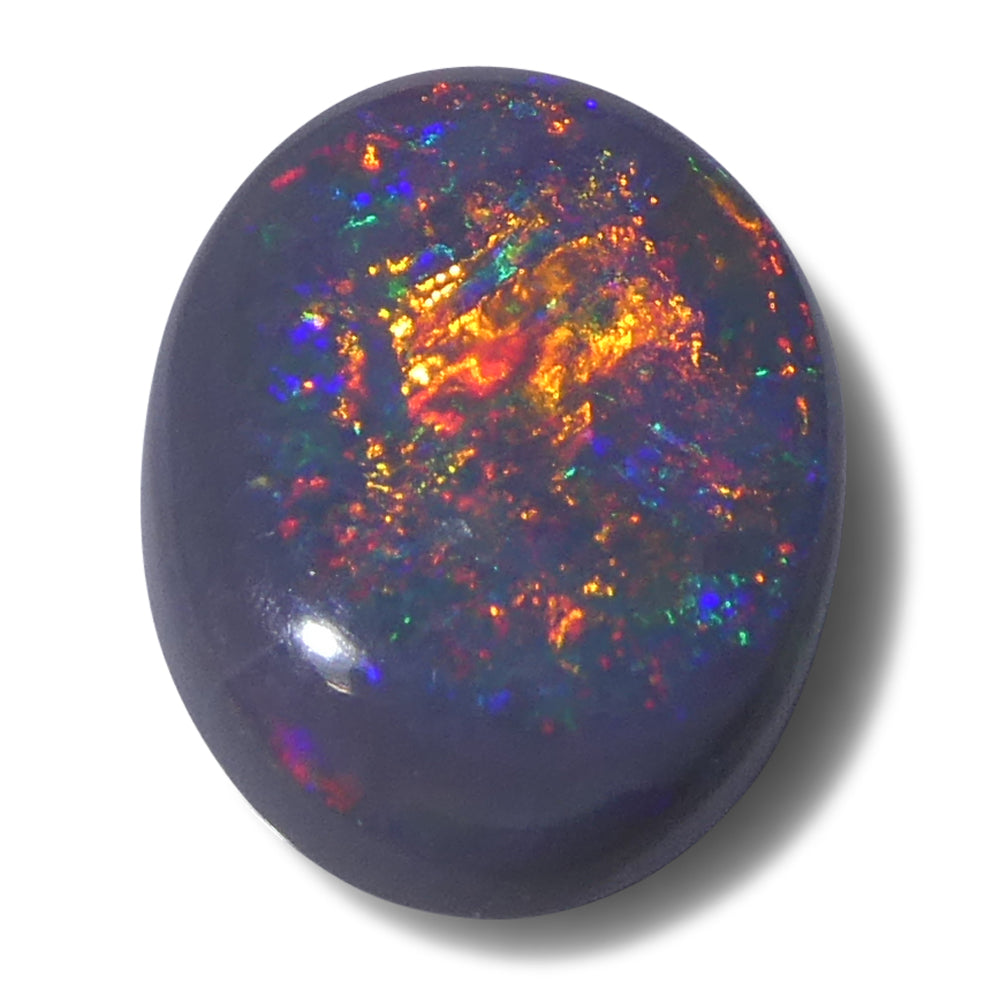 1.1ct Oval Cabochon Grey Opal from Australia