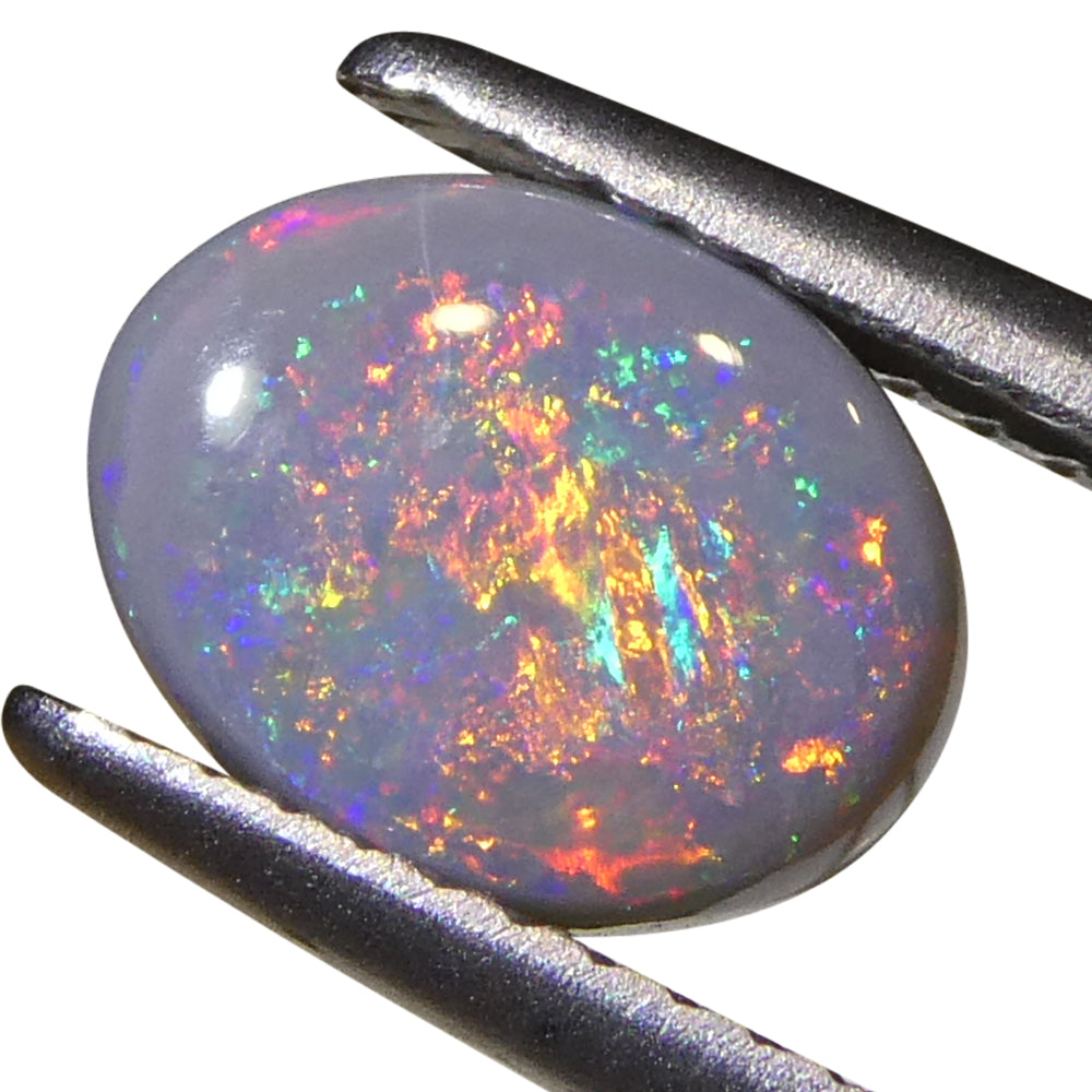 1.1ct Oval Cabochon Grey Opal from Australia