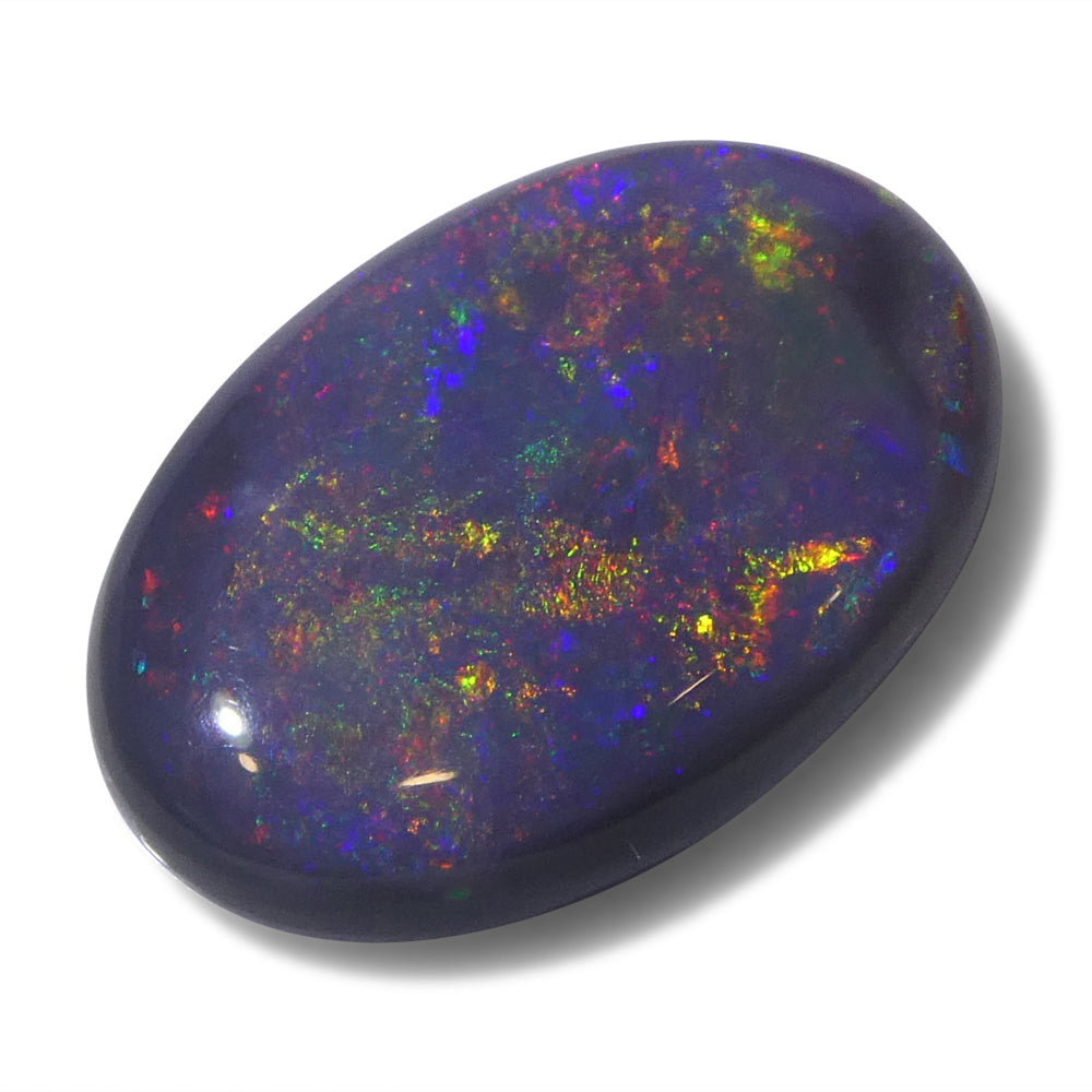2.21ct Grey Oval Cabochon Opal from Australia, premium gemstone by SkyJems Canadian gem specialists