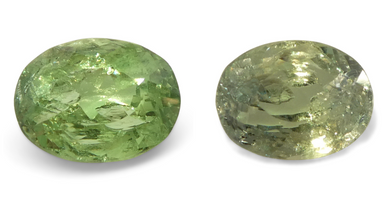 0.96ct Oval Yellowish Green to Greenish Yellow Alexandrite from Brazil, Unheated - Skyjems Wholesale Gemstones