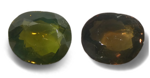 0.64ct Oval Yellowish Green to Yellowish Brown Alexandrite from Sri Lanka, Unheated - Skyjems Wholesale Gemstones