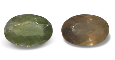 0.99ct Oval Yellowish Green to Yellowish Brown Alexandrite from Brazil, Unheated - Skyjems Wholesale Gemstones