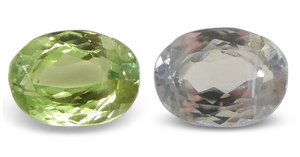 0.6ct Oval Yellowish Green to Greyish Purple Alexandrite from Brazil, Unheated - Skyjems Wholesale Gemstones