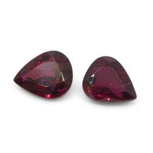 Ruby 1.33 cts 6.23 x 5.20 x 2.57 mm, 5.83 x 4.88 x 2.84 mm Pear Red  $1070