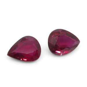 Ruby 1.47 cts 6.38 x 4.99 x 2.57 mm, 6.22 x 4.97 x 2.91 mm Pear Red  $1180